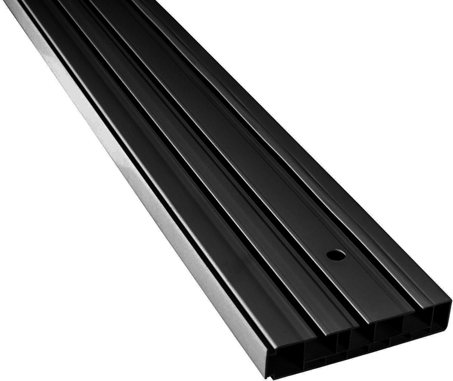 Gardinenschiene SN DECO GROUP "Vorhangschiene SH (3)" Gr. 4, schwarz, L:200cm T:8,95cm, Kunststoff, Gardinenstangen, Gardinenschiene