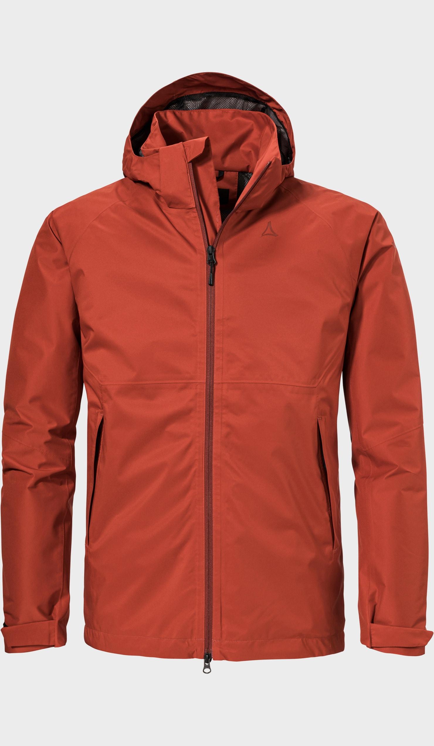 Outdoorjacke SCHÖFFEL "Jacket Easy XT M", Herren, Gr. 58, 5590, rot, Oberstoff: 100% Polyester; (Membran: Polyurethan); Futter: 100% Polyester, regular fit, hoch geschlossener Ausschnitt, Jacken Outdoorjacke