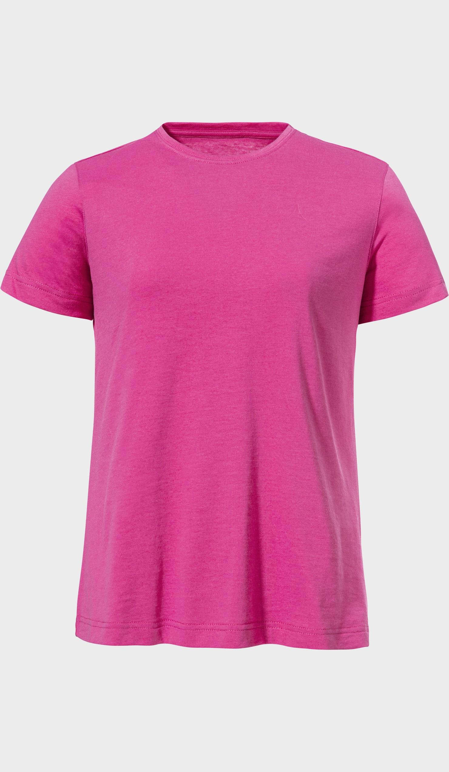 Funktionsshirt SchÖFfel "T Shirt Hohberg L", Damen, Gr. 38, 3305, Pink, Oberstoff: 60% Baumwolle, 40% Polyester, Rundhals, Shirts Funktionsshirt