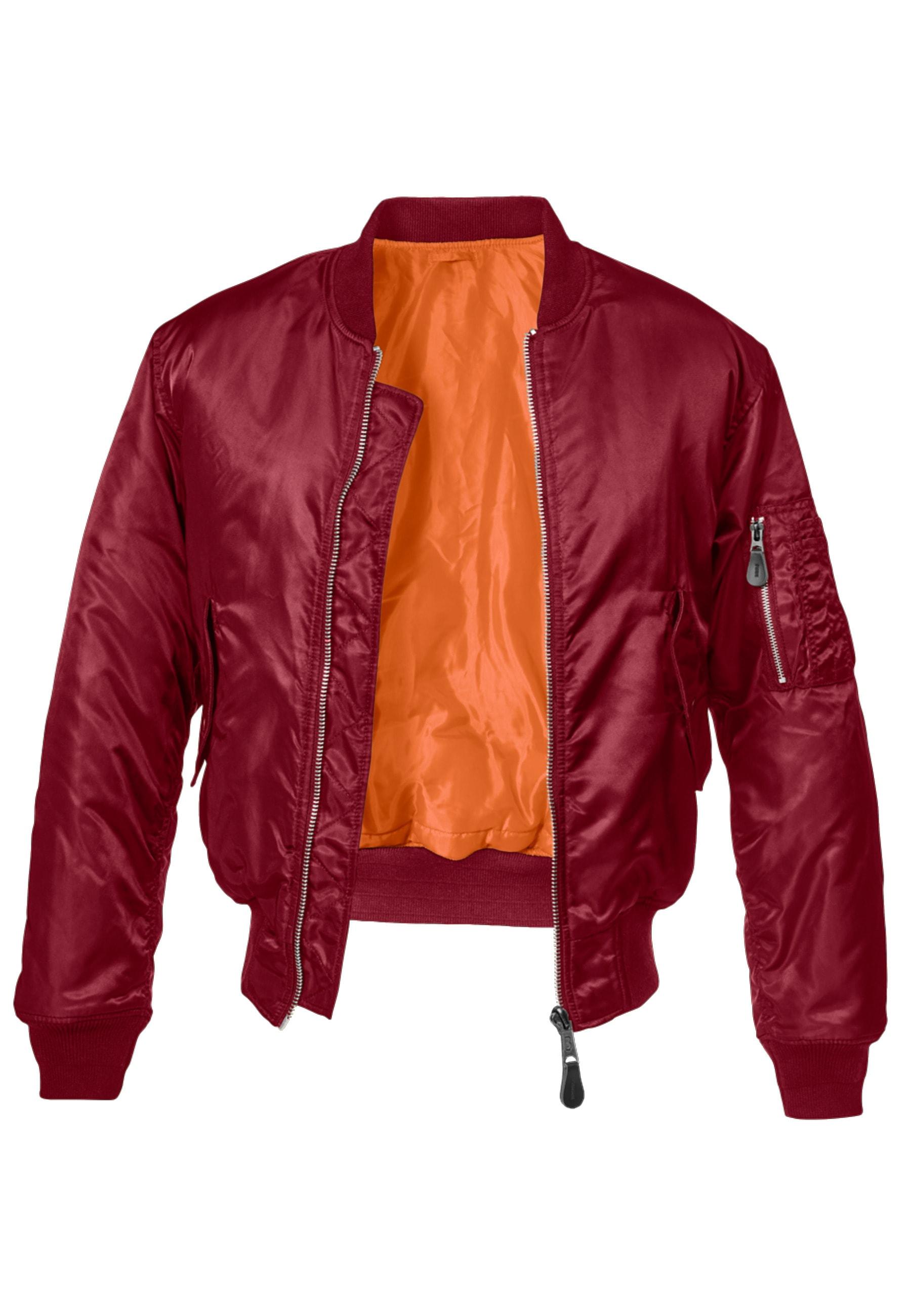 Anorak Brandit "Brandit Herren MA1 Bomber Jacket", Jungen, Gr. Xxl, Bordeaux, 100% Polyamid, Unifarben, Normal, Amerikanischer Ausschnitt, Jacken
