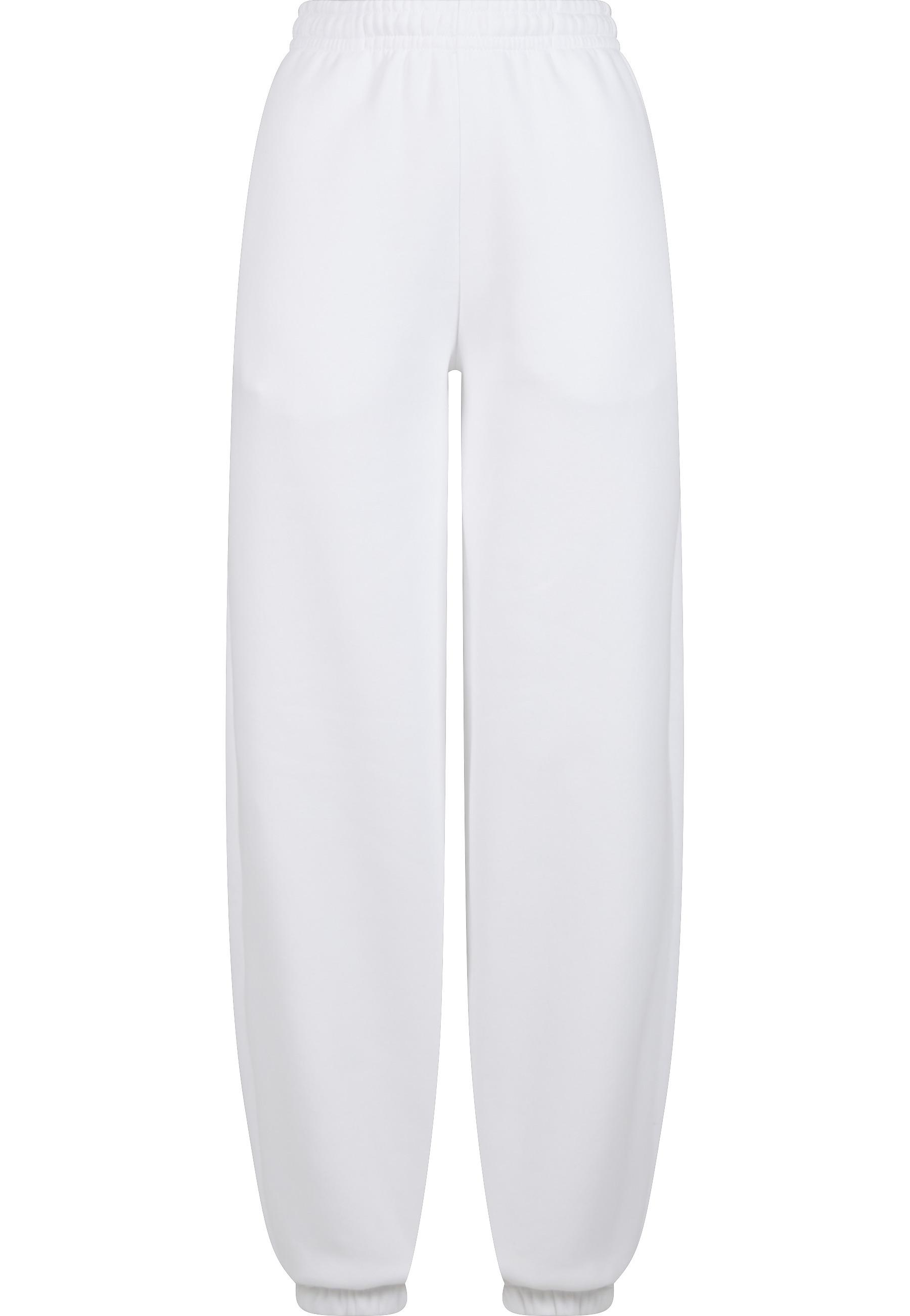 Jogginghose Urban Classics "Urban Classics Ladies Fluffy Sweatpants", Damen, Gr. M, Us-GrößEn, Weiß, 70% Baumwolle, 30% Polyester, Unifarben, Loose Fit, Hosen Jogginghose