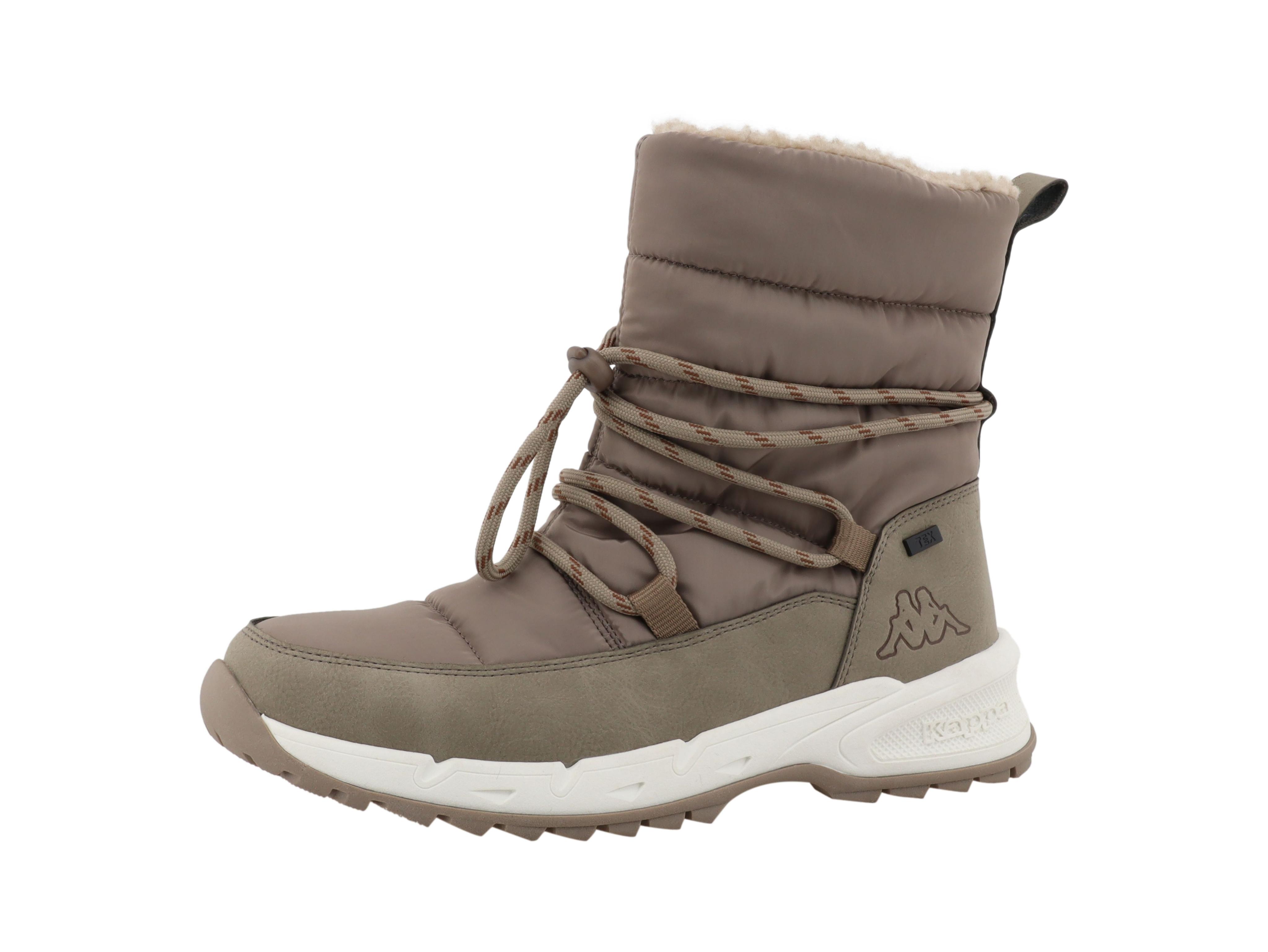 Winterboots KAPPA "Laiza", Damen, Gr. 38, mud, Schuhe Winterboots, Winterschuhe, Winterstiefel, Snowboots, gefüttert, wasserdicht