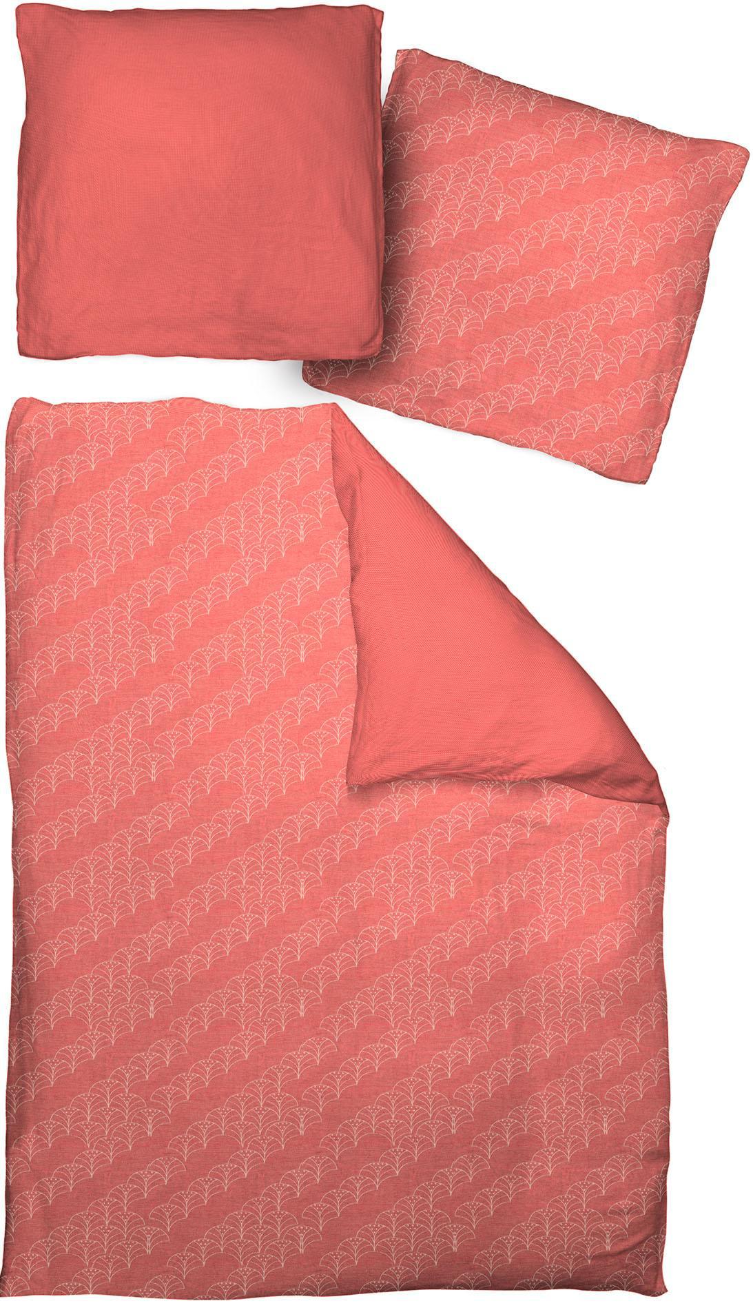Bettwäsche ADAM "Argentinian Criolla light", rot, B/L: 155cm x 200cm, 1 Stk., 1 Stk., Renforcé, B/L: 80cm x 80cm, 2 Stk., Renforcé, Obermaterial: 100% Baumwolle, Bettwäsche, Bettwäsche, aus 100 % Bio-Baumwolle, 2 teilig - Bettwäsche Set