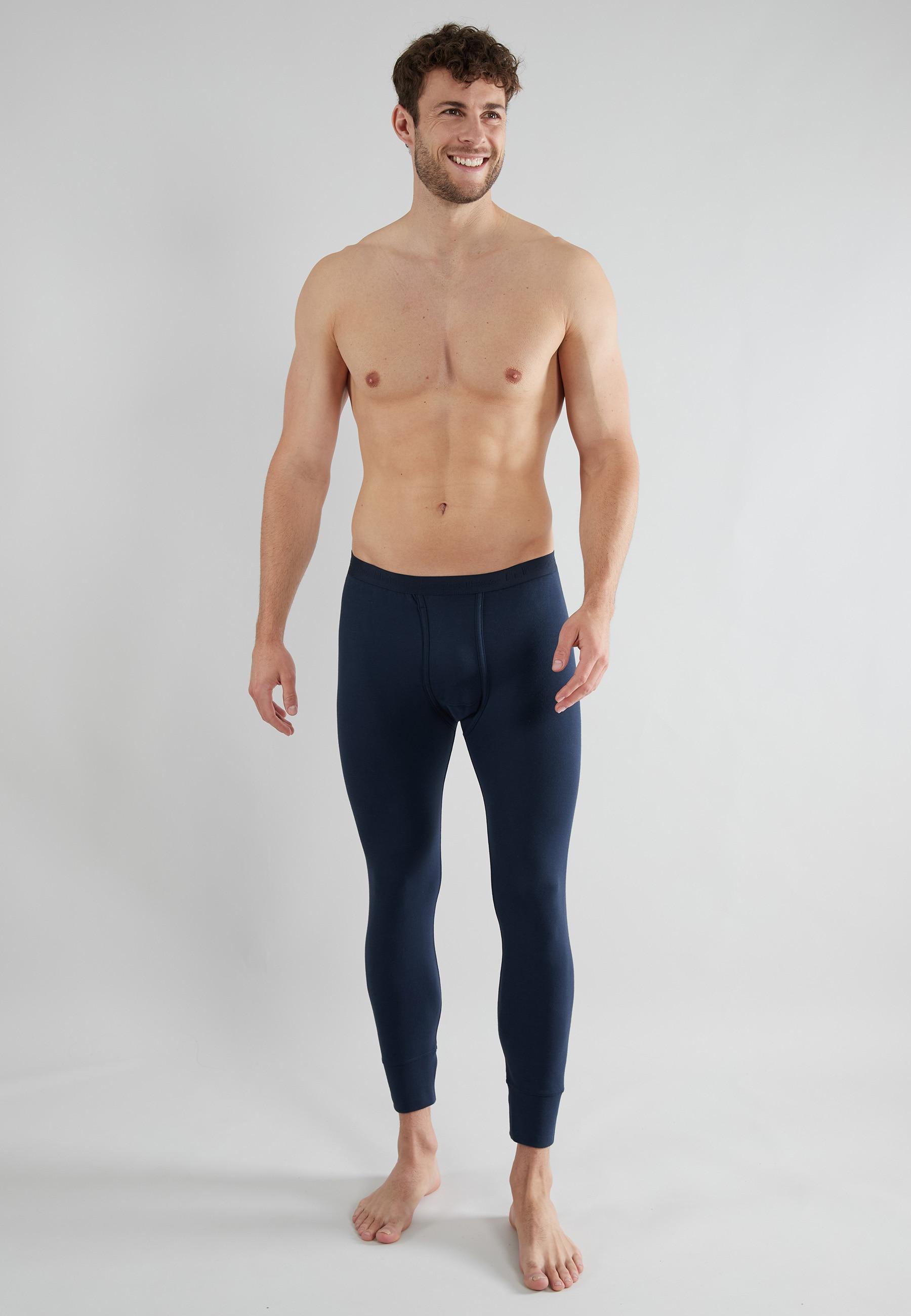 Thermoleggings GÖTzburg "Thermo", Herren, Gr. 7 (Xl), N-Gr, Blau (Blau, Dunkel, Uni), Jersey, Obermaterial: 55% Baumwolle, 40% Polyester, 5% Elasthan, Unifarben, Eng Lang, Hosen, WäRmend, Mit Eingriff, Bequem, Weich, Elastisch, Baumwollmix