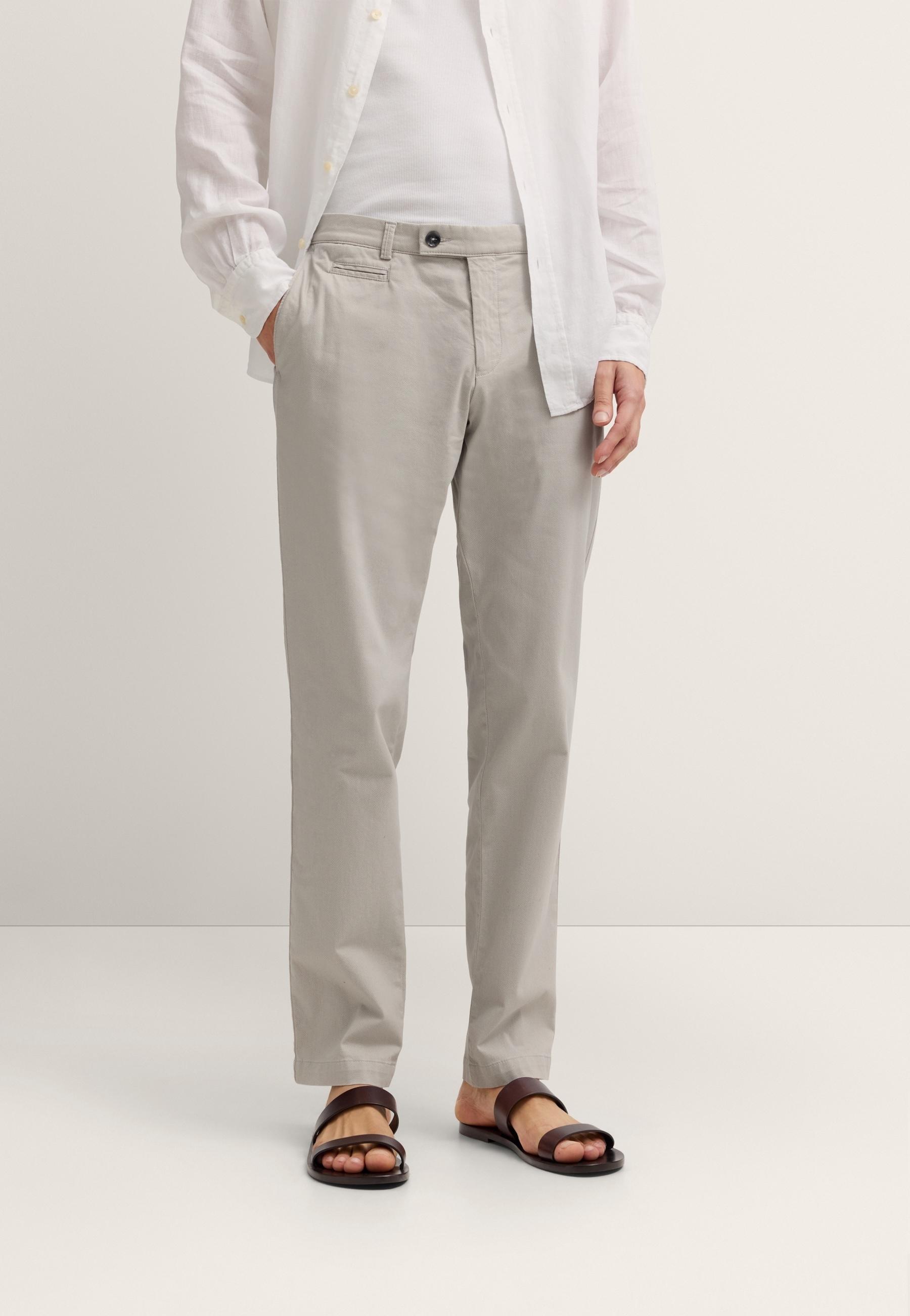 Chinohose Bugatti "Modern Fit", Herren, Gr. 38, LäNge 34, 230, Grau, 86% Baumwolle, 11% Polyester, 3% Elasthan, Unifarben, Normal, Hosen Chinohose, Aus Der Dynamicseries