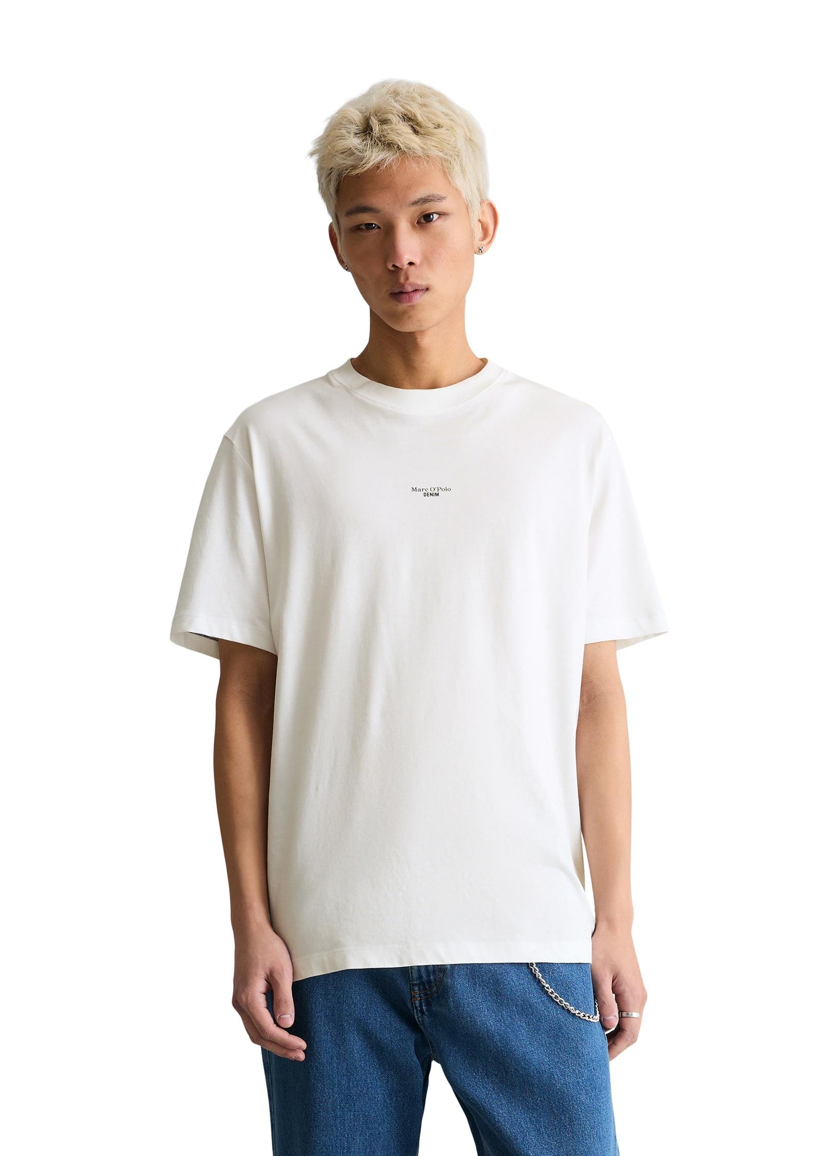 T-Shirt Marc O'polo Denim "Aus Softer Bio-Baumwolle", Herren, Gr. Xl, Weiß, Obermaterial: 100% Baumwolle, Unifarben, Basic, Relaxed Fit, Rundhals, Normaler Saum, Shirts T-Shirt