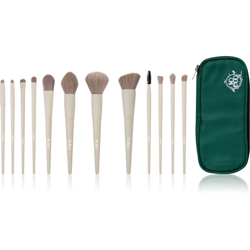 So Eco Flawless 12 Piece Brush & Bag Set Complexion Sponge Penselen set met etui