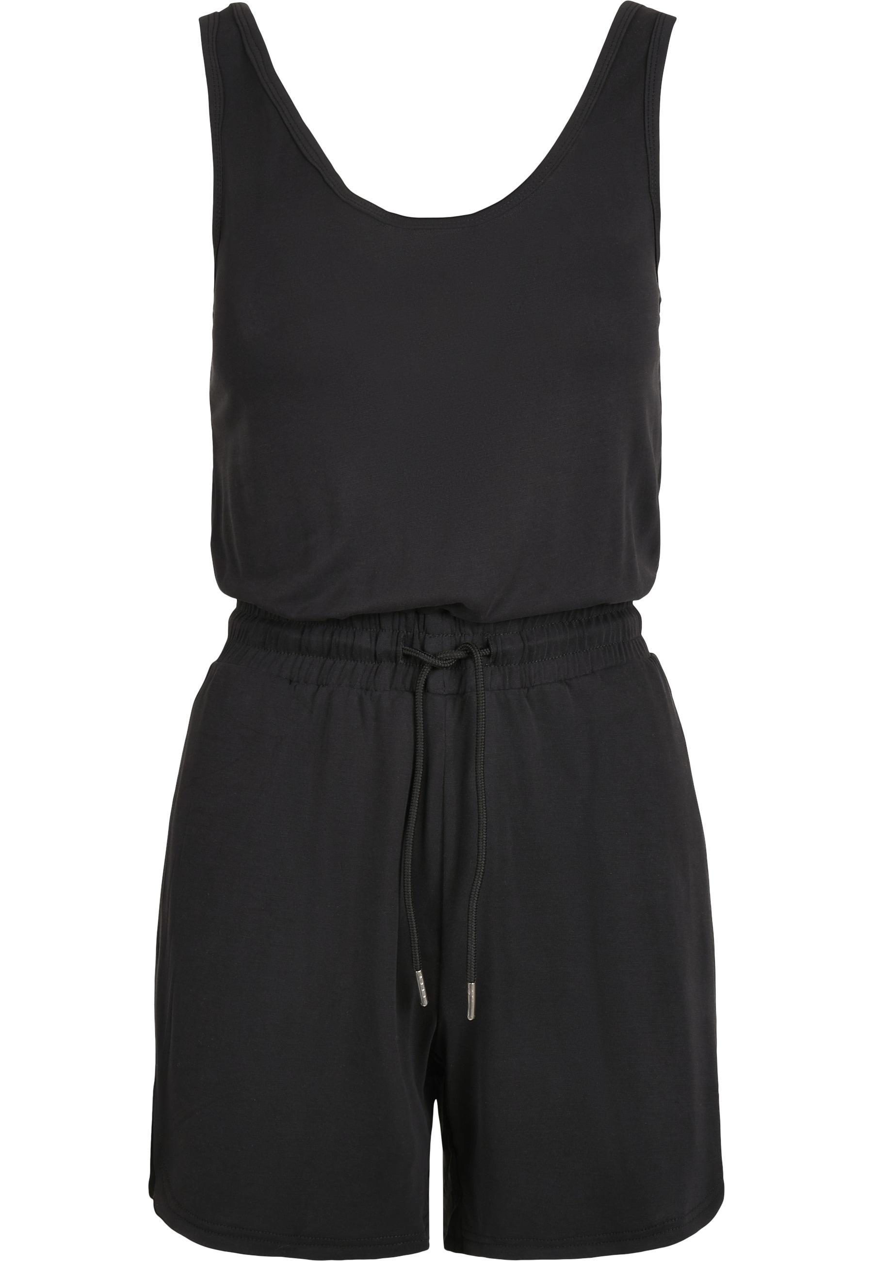 Jumpsuit Urban Classics "Urban Classics Damen Ladies Short Sleeveless Modal Jumpsuit", Damen, Gr. S, Us-GrößEn, Schwarz, 77% Modal, 23% Polyester, Unifarben, Loose Fit, Overalls Jumpsuit