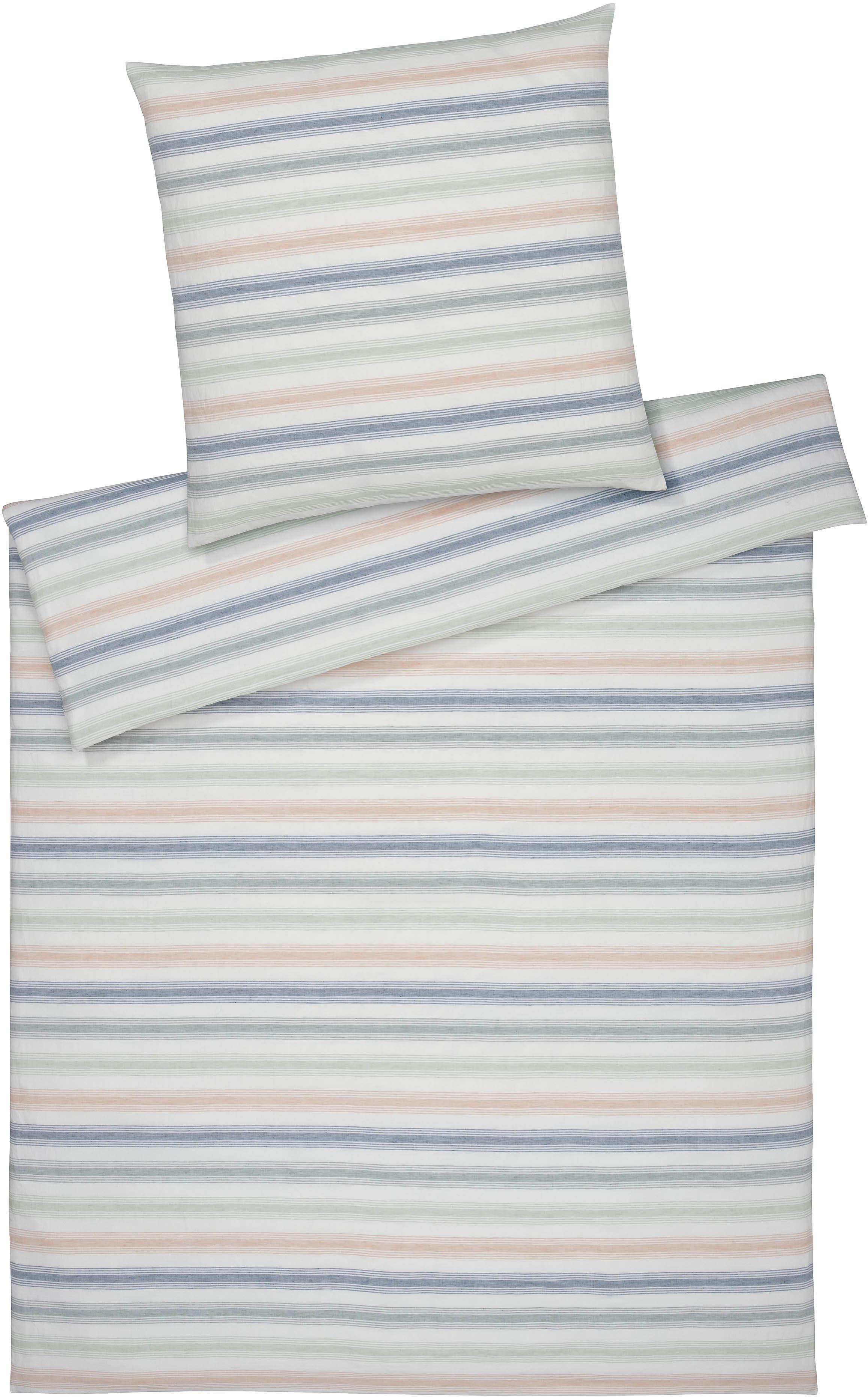 BettwäSche Elegante "Bliss", Beige (Puder), B/L: 135Cm X 200Cm, 1 Stk., 1 Stk., Halbleinen, B/L: 80Cm X 80Cm, 2 Stk., Halbleinen, Obermaterial: 50% Baumwolle, 50% Leinen, BettwäSche, BettwäSche, Angenehmes HautgefüHl