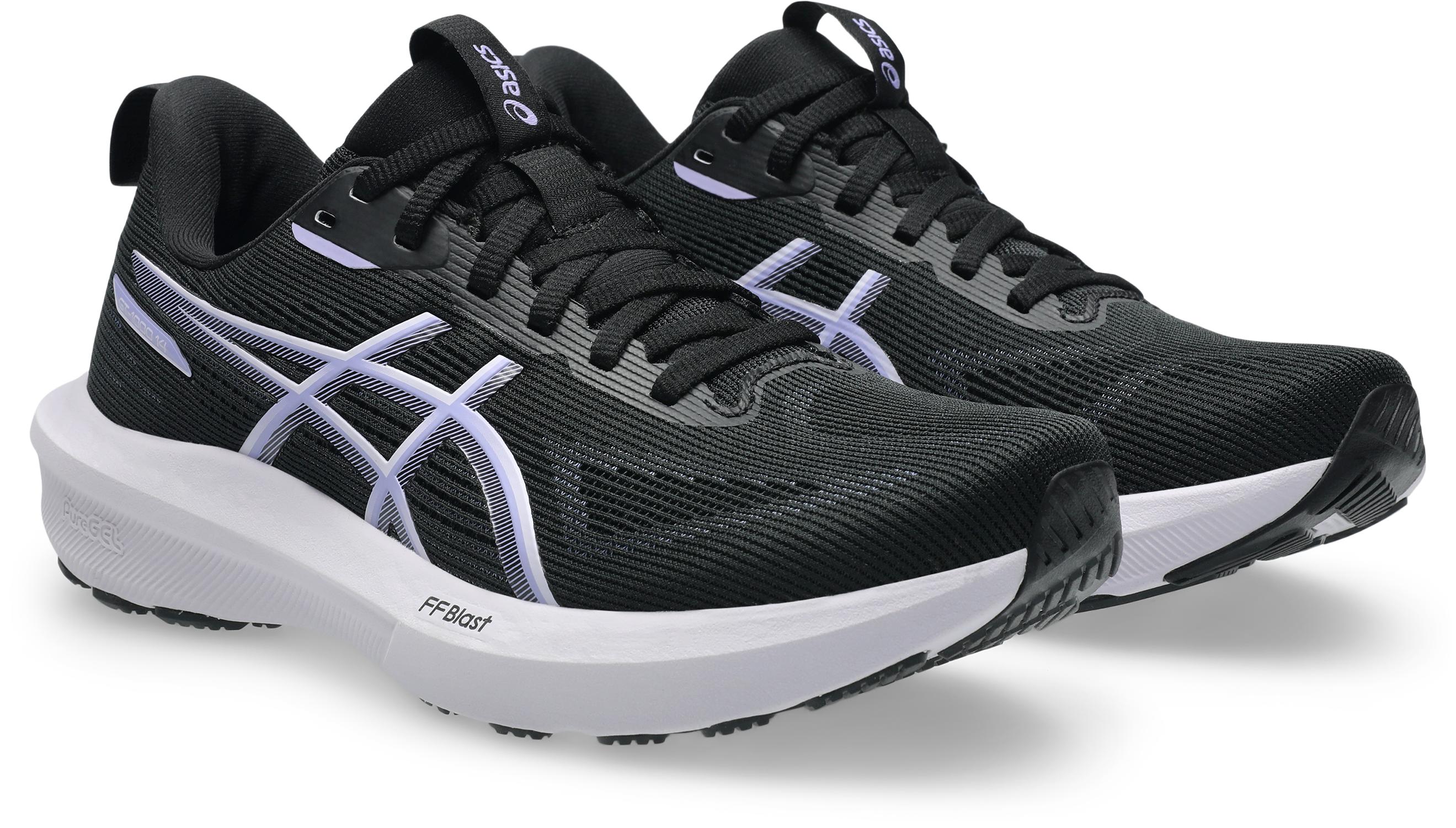 Laufschuh Asics "GT-1000 14", Damen, Gr. 39, Schwarz, Lila Hint, Synthetik, Schuhe Laufschuh, FüR Mehr StabilitäT