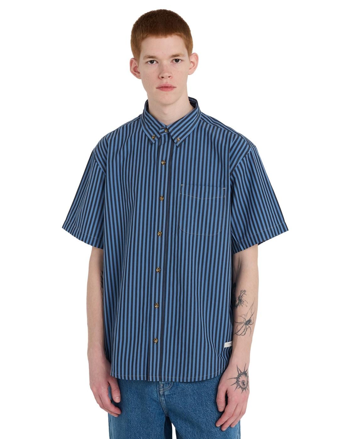 Kurzarmhemd Element "Regular Button Down", Herren, Gr. M, Us-GrößEn, Riviera, Offschwarz, Obermaterial: 100% Walkfrottier;, Hemden
