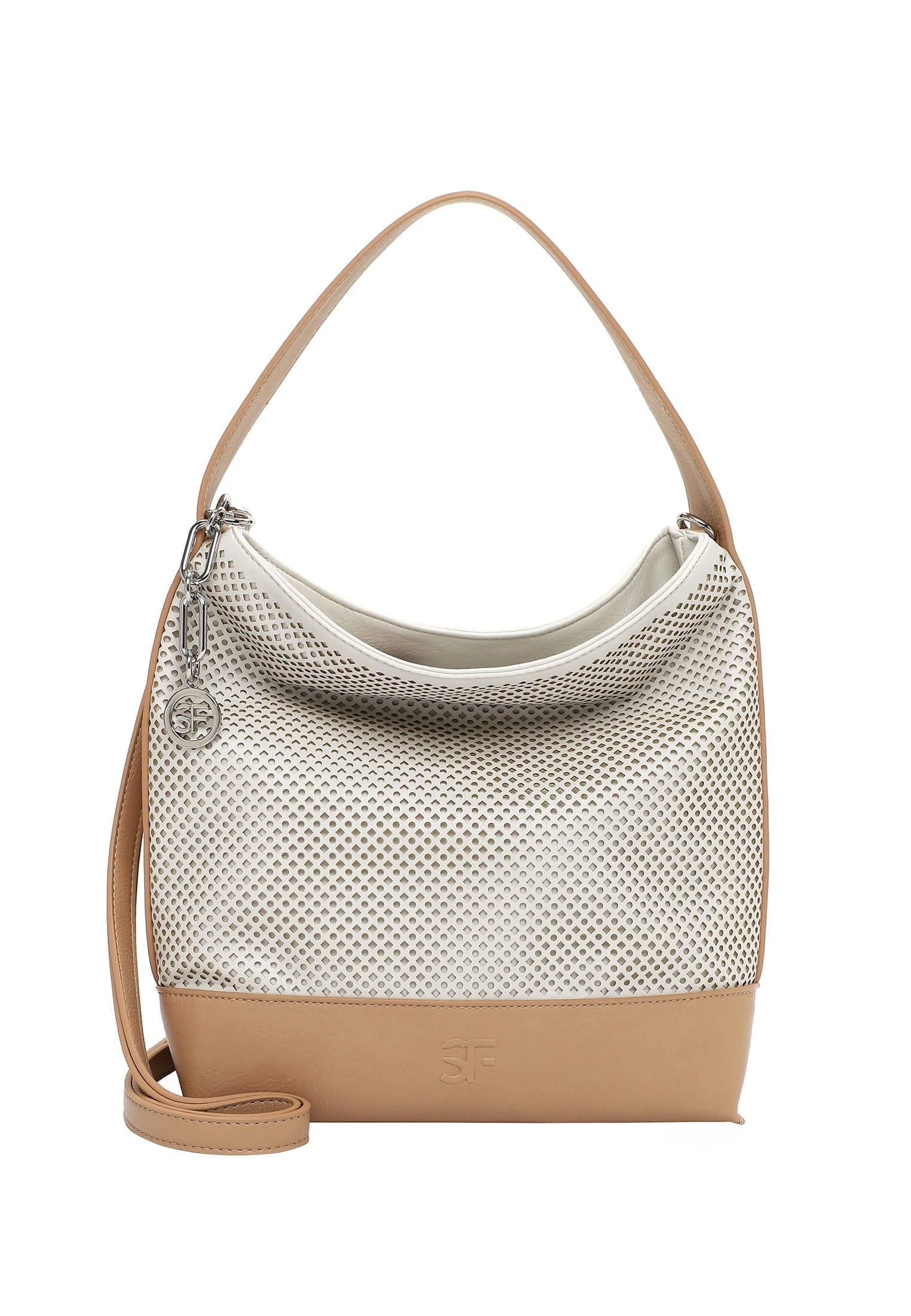 Beuteltasche Suri Frey "Beutel Sfy Lilly", Damen, Gr. B/H/T: 33Cm X 32Cm X 14Cm 0, Beige (Ecru 320), Polyurethan, Taschen Beuteltasche