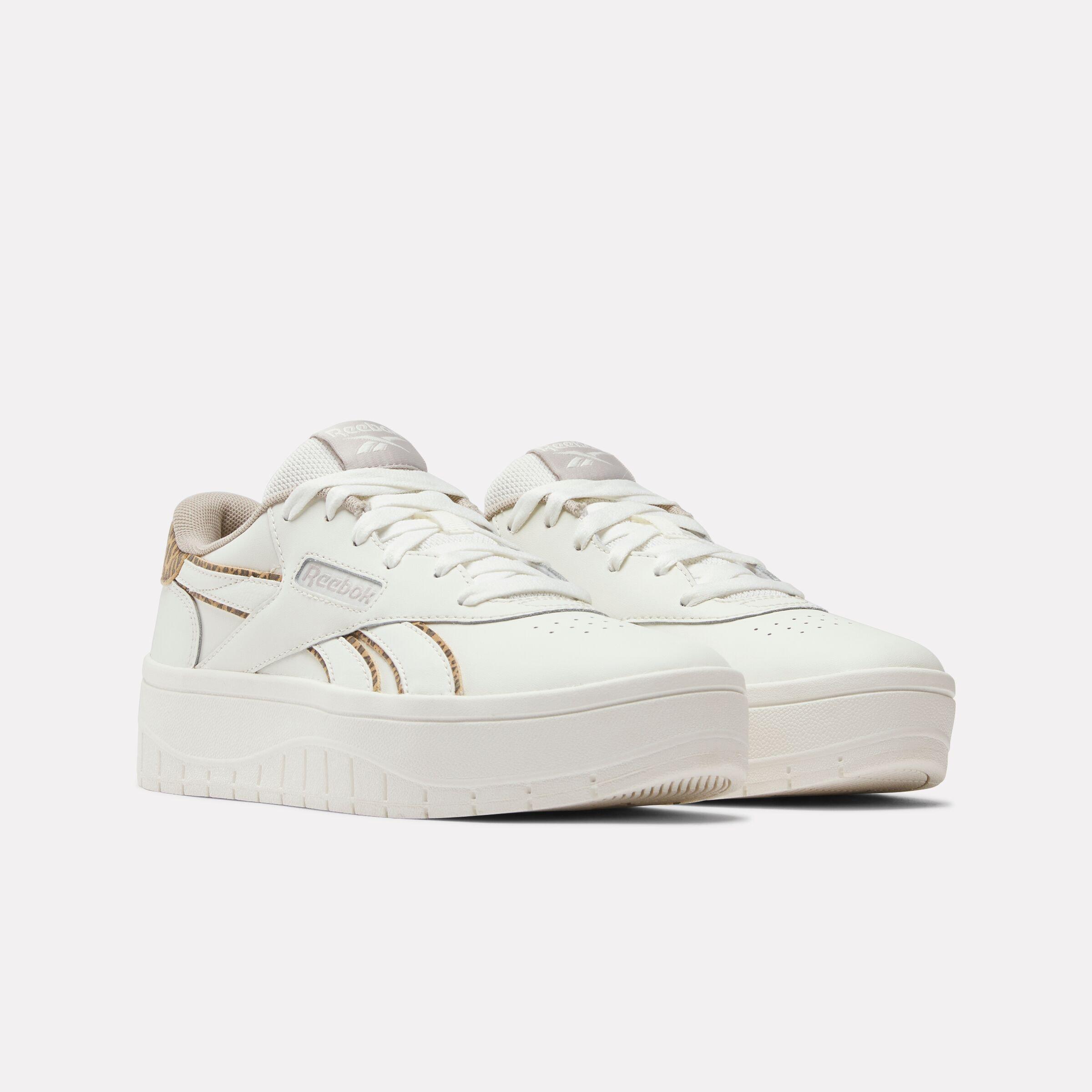 Sneaker Reebok Classic "Reebok Court Advance Surge", Damen, Gr. 39, Braun (Chalk, Chalk, Braun), Leder, Synthetik, Schuhe Sneaker