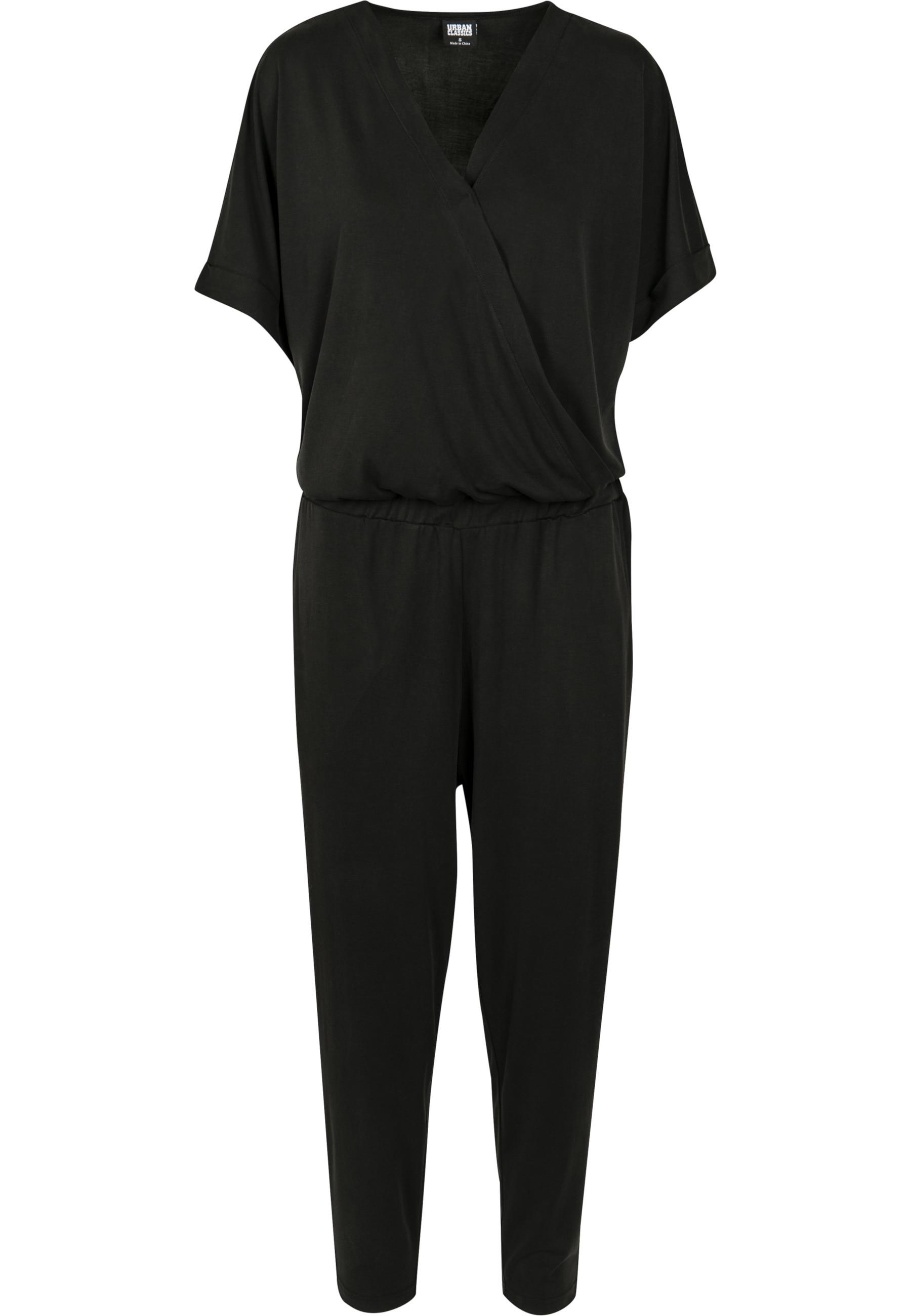 Jumpsuit Urban Classics "Urban Classics Damen Ladies Modal Jumpsuit", Damen, Gr. Xl, Us-GrößEn, Schwarz, 77% Modal, 23% Polyester, Unifarben, Overalls Jumpsuit