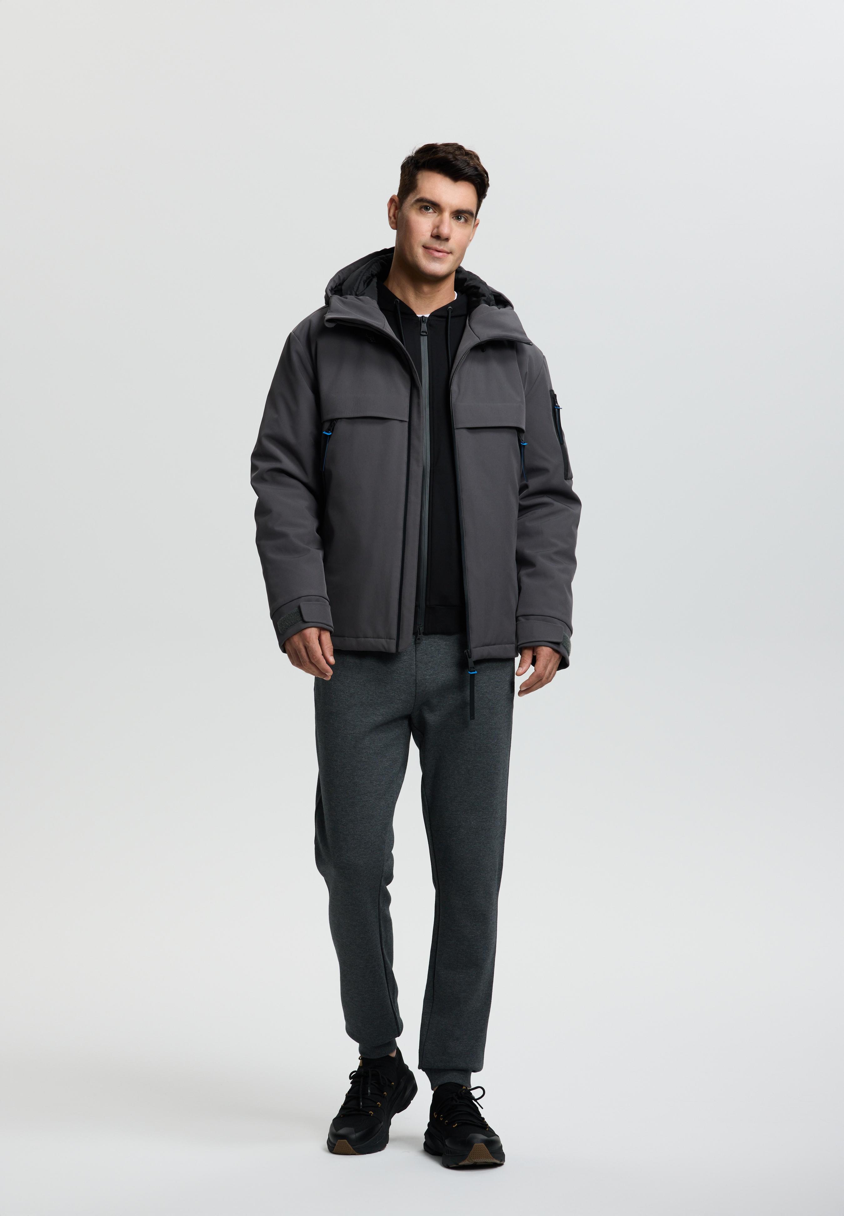 Softshelljacke LUHTA "HUKKALA", Herren, Gr. 50, lead, grau, Obermaterial: 95% Polyester, 5% Elasthan, Jacken Softshelljacke, wasserabweisend, winddicht, atmungsaktiv, mit Elasthan-Anteil