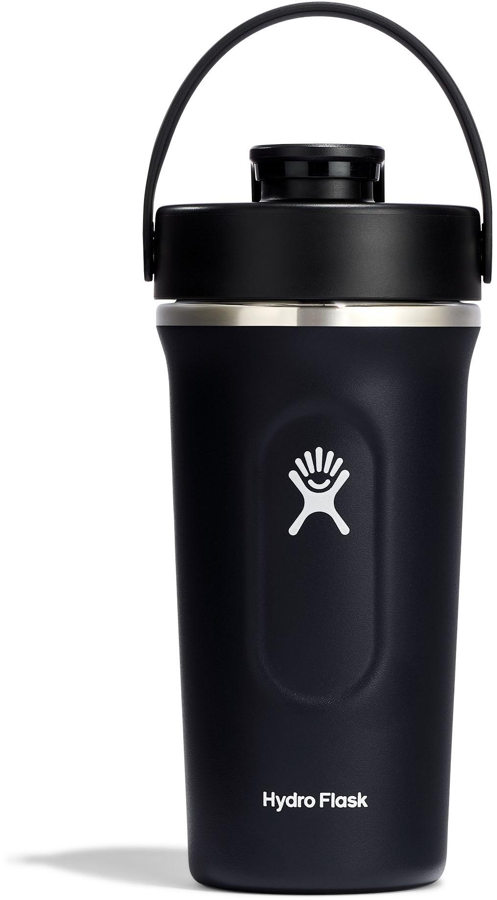 Isolierflasche HYDRO FLASK "24 OZ SHAKER", schwarz, H:23,37cm, Edelstahl, Trinkflaschen, Isolierflasche, TempShield️ doppelwandige Vakuumisolierung