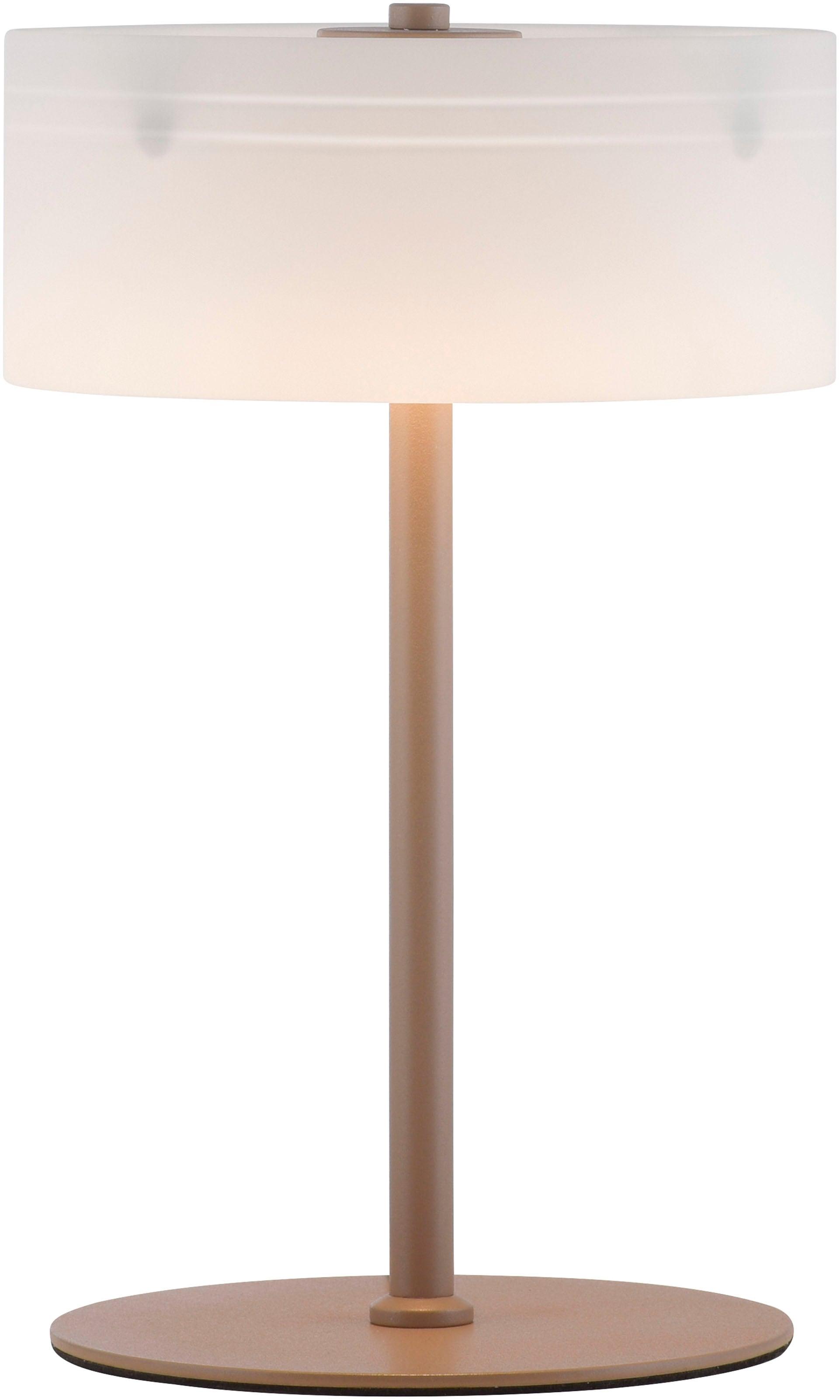 PAUL NEUHAUS LED Tischleuchte "MARIKA", sand, 1, Ø 20cm H: 33cm, 1 Stk., Leuchten, Touchdimmer, Memoryfunktion, LED Tischleuchte