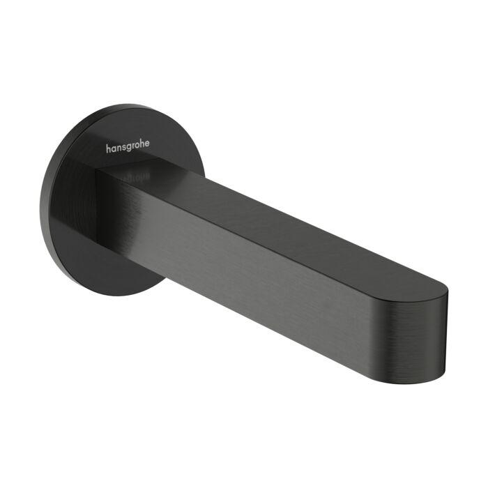 Hansgrohe Finoris Wanneneinlauf 76410340 Wandmontage, Ausladung 174Mm, Brushed Black Chrome