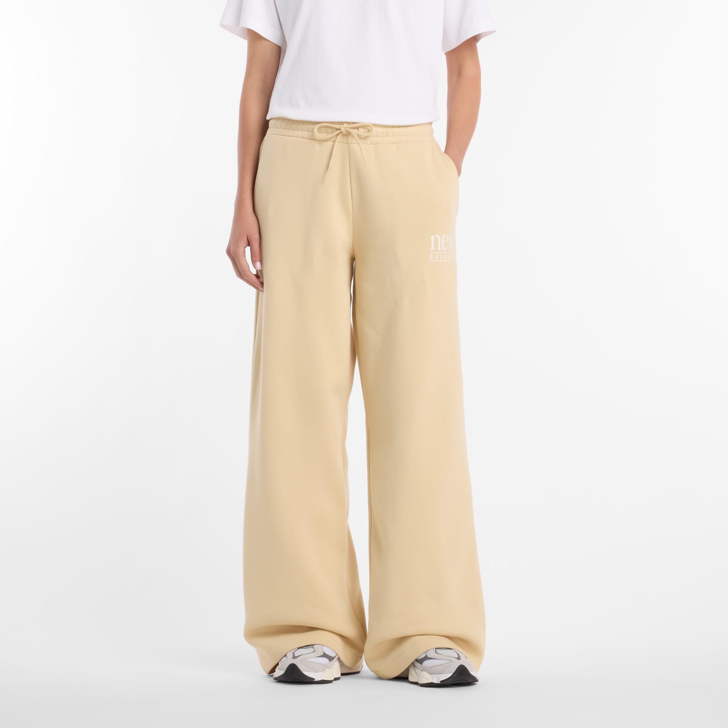 Jogginghose NEW BALANCE, Damen, Gr. XXL, N-Gr, toasted sesa, Obermaterial: 60% Baumwolle, 40% Polyester, Hosen Jogginghose, aus Fleece-Material, mit Kordelverschluss, bequeme Passform