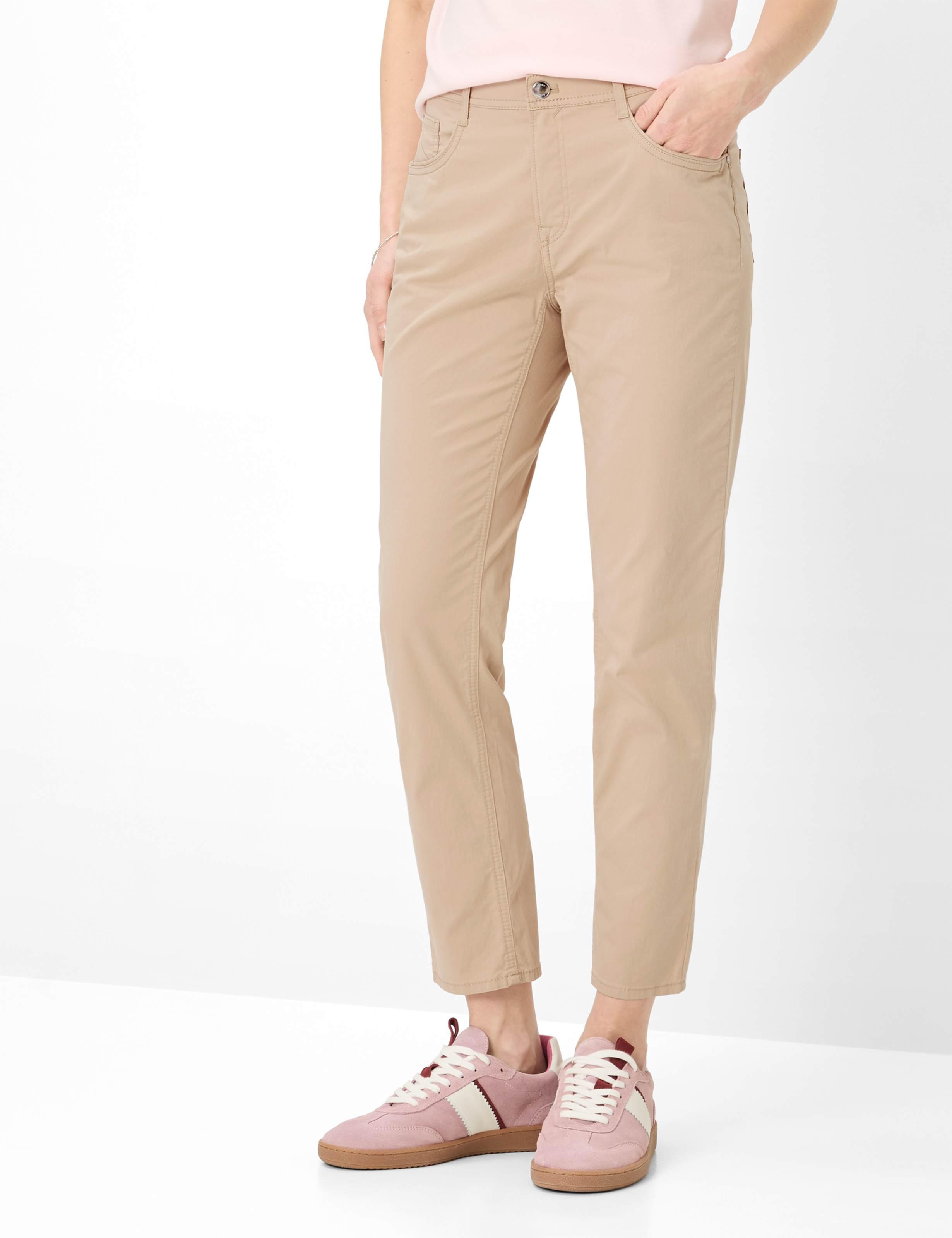 Brax Damen Five-Pocket-Hose Style Mary S Almond, Beige, Gr. 40K