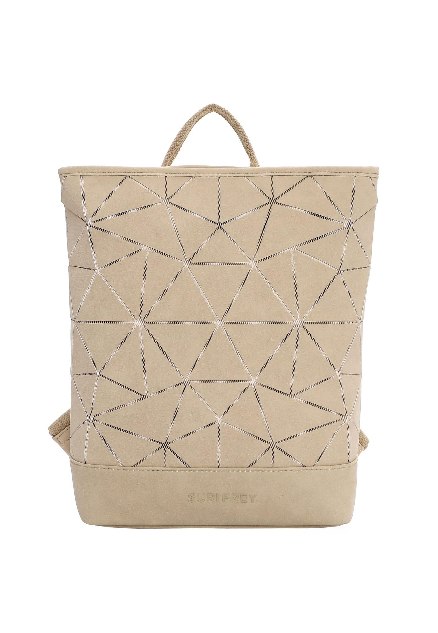 Rucksack Suri Frey "Rucksack Sfy Suri Sports Jessy-Lu", Gr. B/H/T: 32Cm X 34Cm X 10Cm, Beige (Ceramics 404), Obermaterial: 60% Polyurethan Pu. 40% Polyester Pes., RucksäCke Rucksack