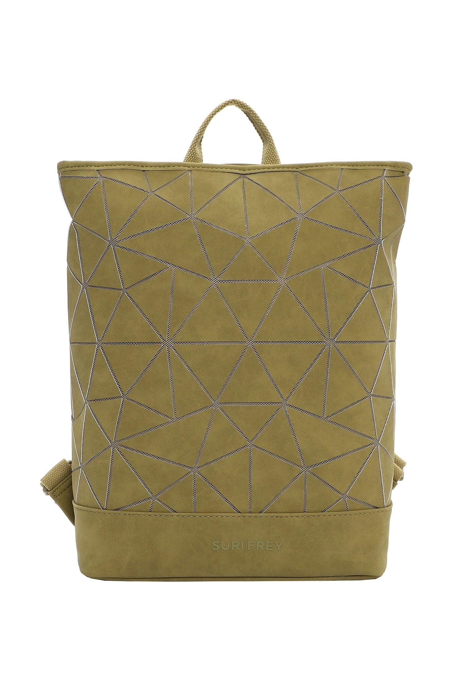 Rucksack Suri Frey "Rucksack Sfy Suri Sports Jessy-Lu", Gr. B/H/T: 37Cm X 40Cm X 11Cm, GrüN (Khaki 910), Obermaterial: 60% Polyurethan Pu. 40% Polyester Pes., RucksäCke Rucksack