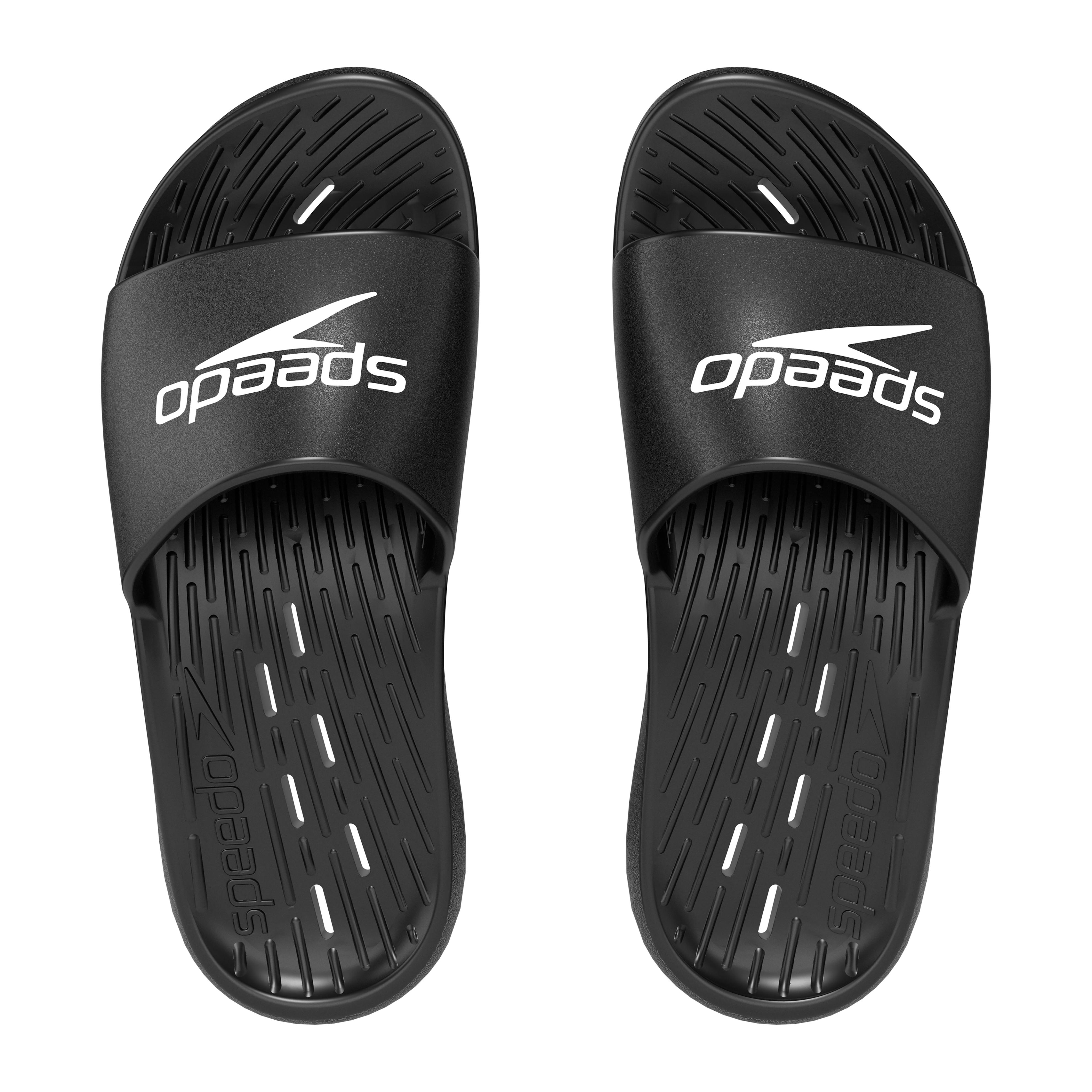 Badesandale Speedo "Speedo Slide Af", Damen, Gr. 38, Schwarz, Obermaterial: 100% Eva, Unifarben, Schuhe, Sportlicher Stil, Ohne Verschluss, Leichtes Design