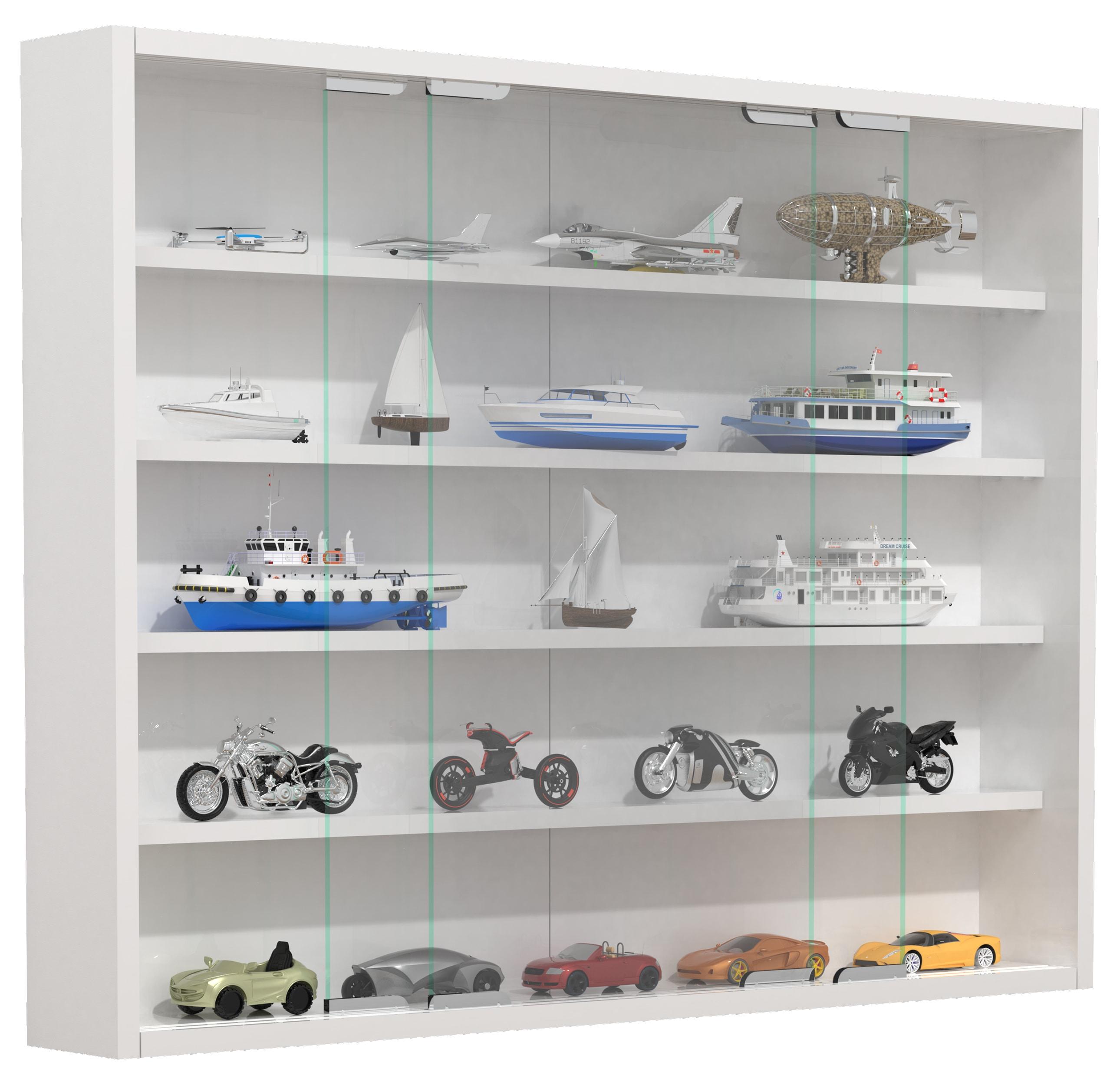 Wandregal VCM "Hängevitrine Wandvitrine Sammel Deko Agisa L", weiß, B:77cm T:10cm, Regale, Wandregal