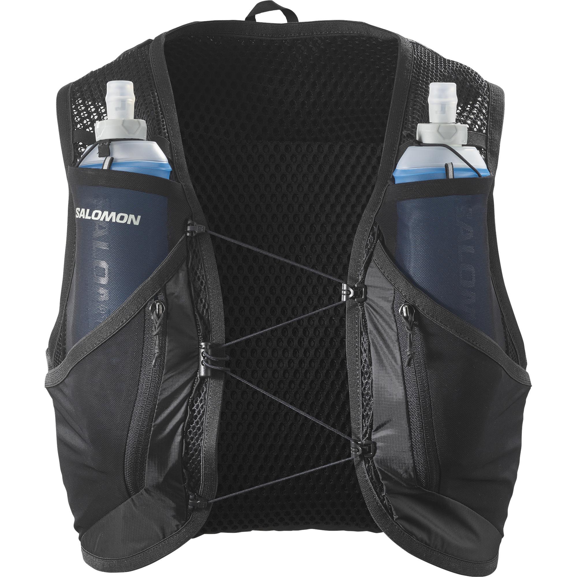 Trinkrucksack SALOMON "ACTIVE SKIN 12" Gr. M, schwarz, Rucksäcke, Damen, M, Polyamid, Trinkrucksack, Rucksack / Laufweste mit Flasks Unisex