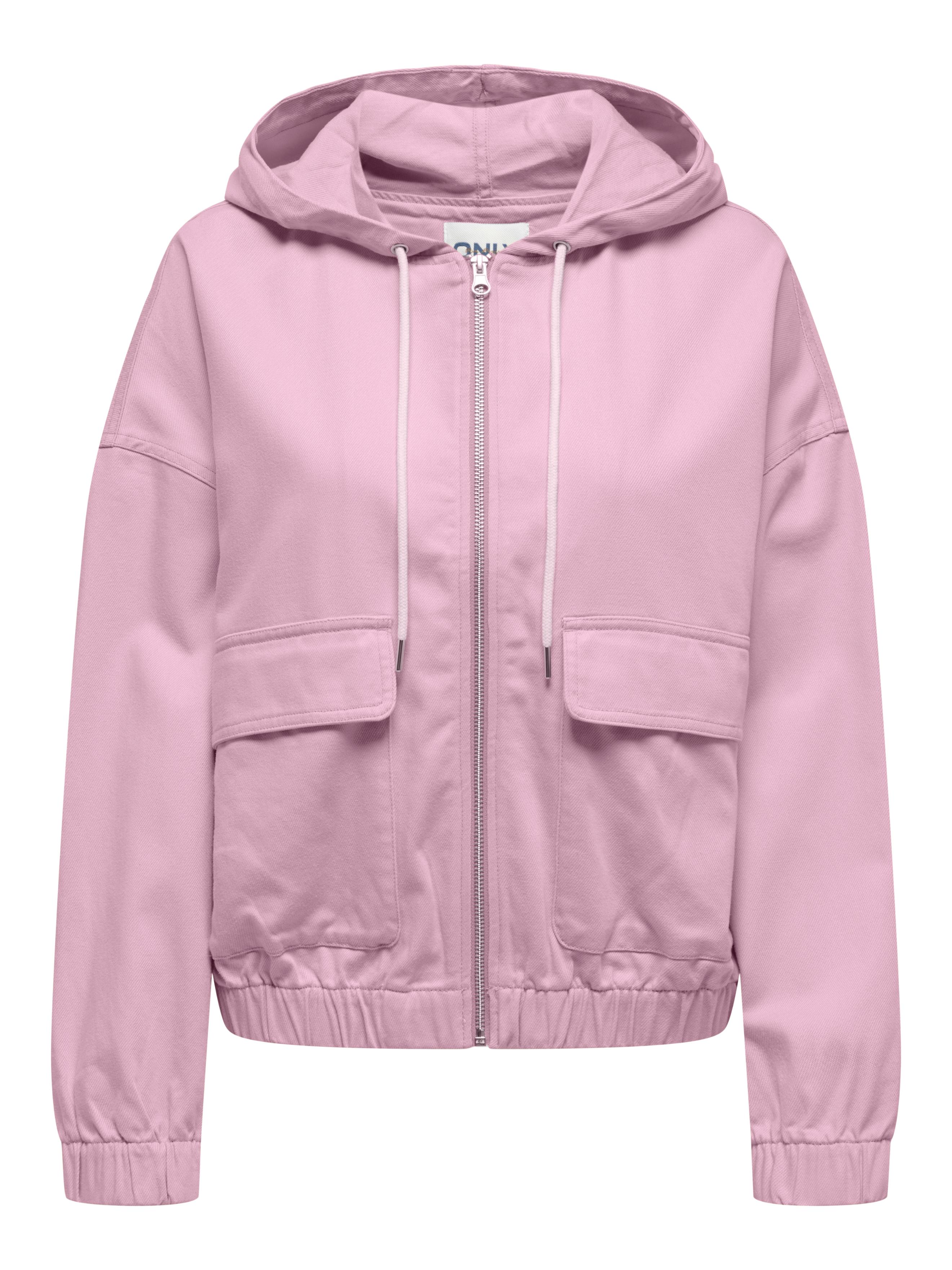 Parka ONLY "ONLKENZIE-SOFT LIFE L/S JACKET CC PNT", Damen, Gr. XS, roseate spoonbill, Web, Obermaterial: 70% Lyocell, 30% Baumwolle, unifarben, regular fit normal, elastischer Bund, Jacken Parka, elastische Bündchen