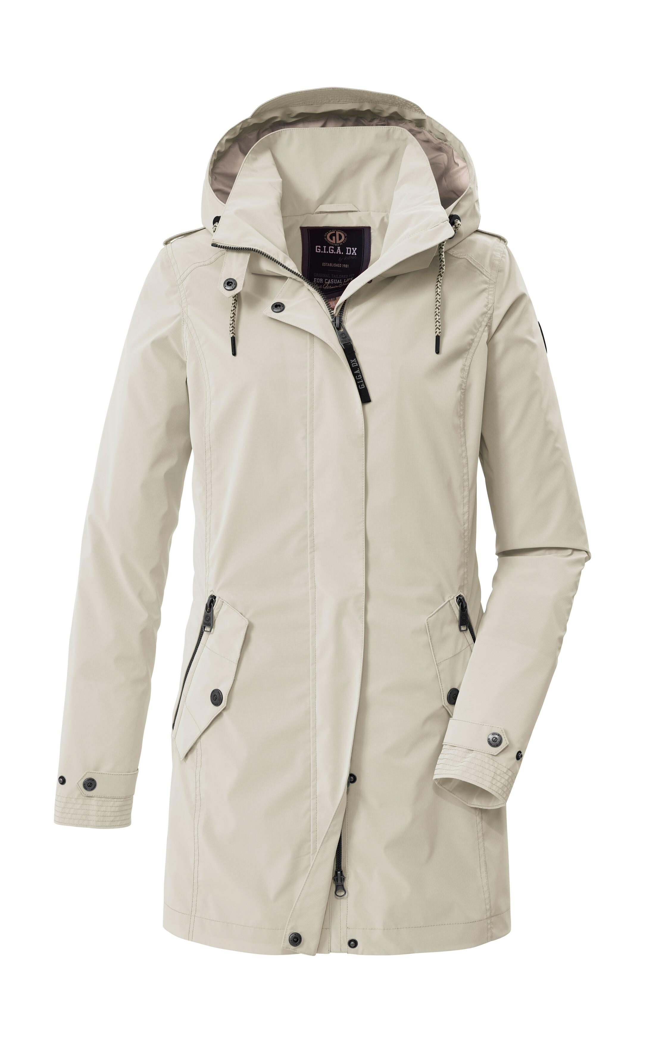 Parka "GS 94 WMN PRK", Damen, Gr. 44, helltaupe, Obermaterial: 100% Polyester;Futter: 100% Polyester, G.I.G.A. DX BY KILLTEC, Jacken Parka, Funktionsparka mit verstellbarer Kapuze und Autolock-Reißverschluss