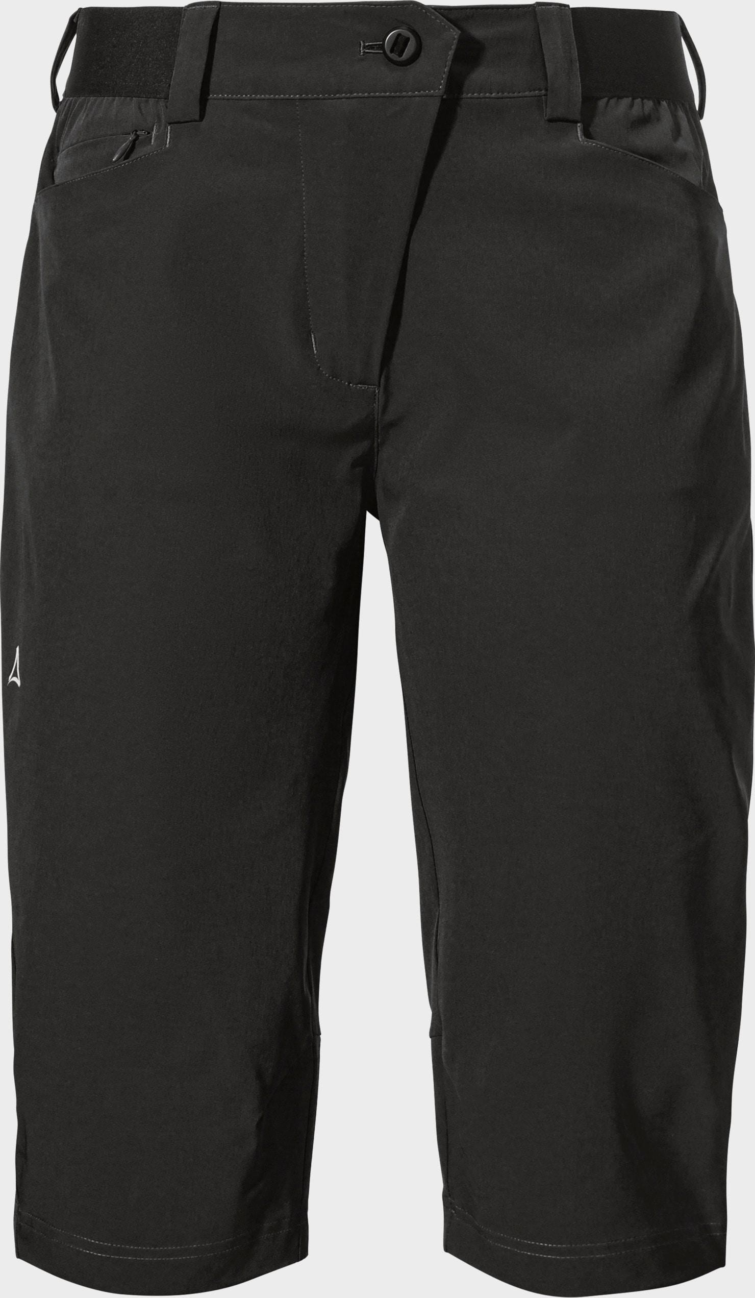3/4-Hose SCHÖFFEL "Capri Pants Style Keitele WMS", Damen, Gr. 40, Normalgrößen, schwarz (9990, schwarz), Oberstoff: 88% Polyester, 12% Elasthan, Hosen 3/4-Hose