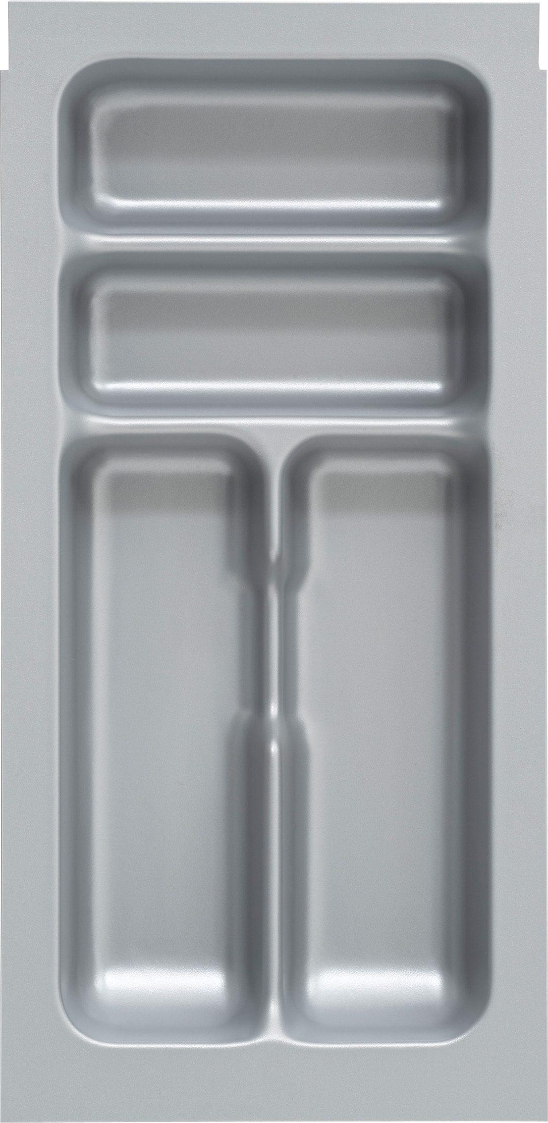 Besteckeinsatz OPTIFIT, grau, B:23,6cm H:5cm T:48,2cm, Schubladeneinsätze, Besteckeinsatz, passend für Schubkästen der Serien Bern, Parma, Tapa und Ole