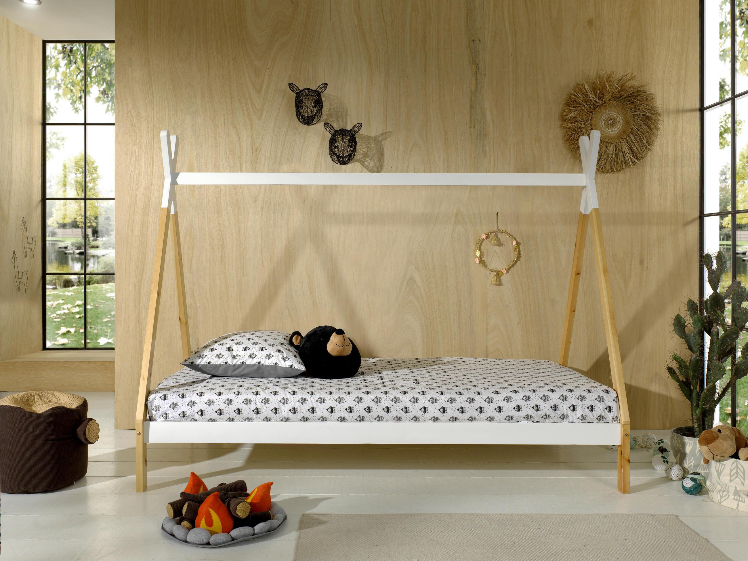 Hausbett "Tipi"", Weiß/Kiefer"