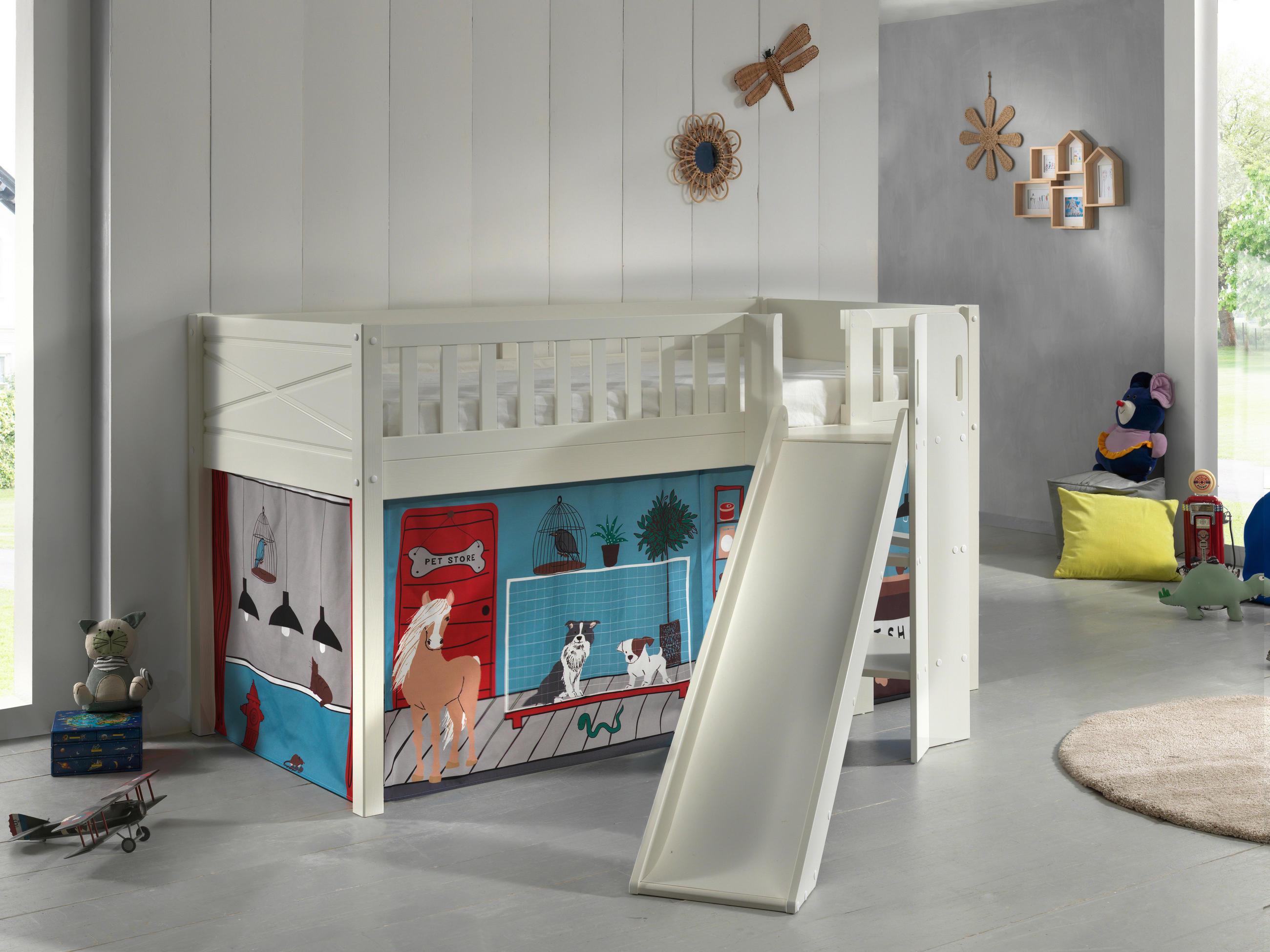 Spielbett Scott Pet Shop Ca. 90X200 Cm Kiefer Weiß