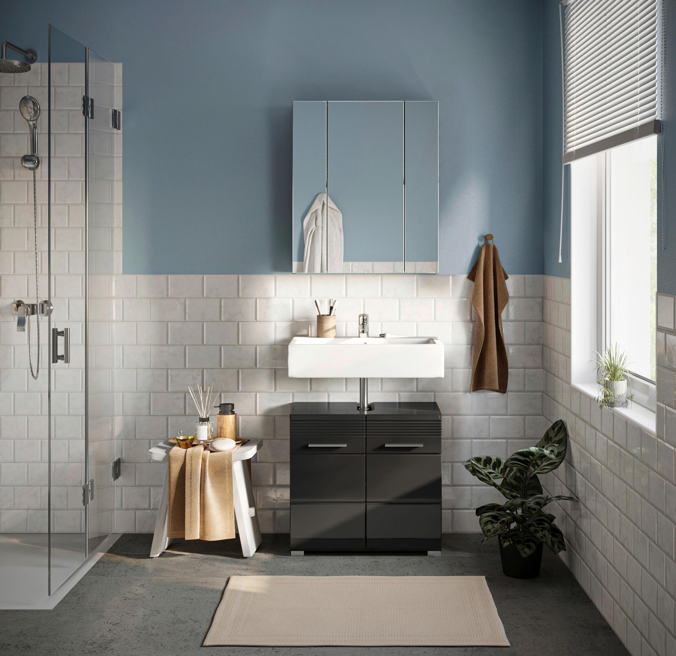 Badezimmer Linus 2-Tlg. Ca. 60 Cm Schwarz