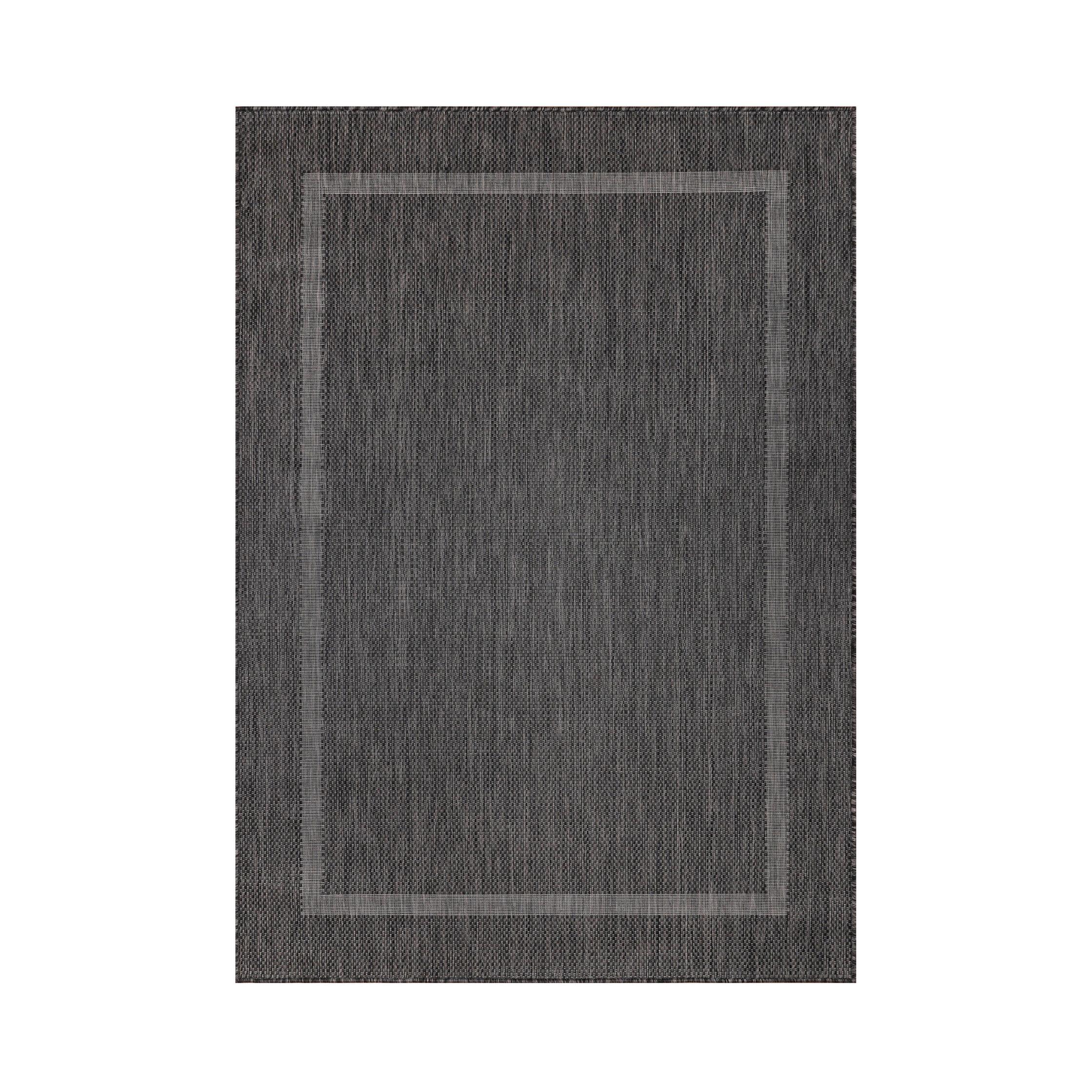 Flachwebeteppich Relax Schwarz Ca. 160X230Cm