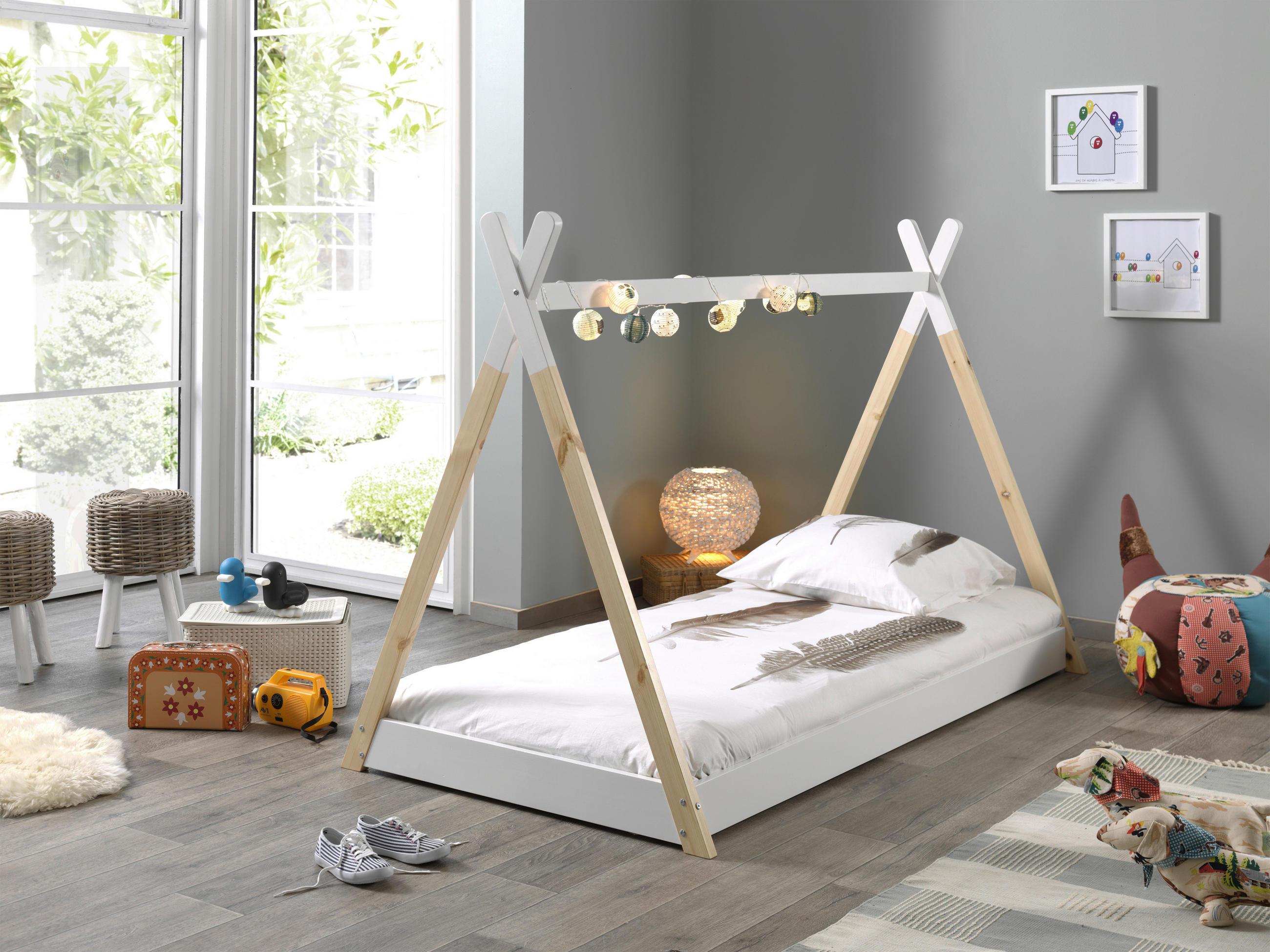 Hausbett Tipi 90X200 Cm Weiß