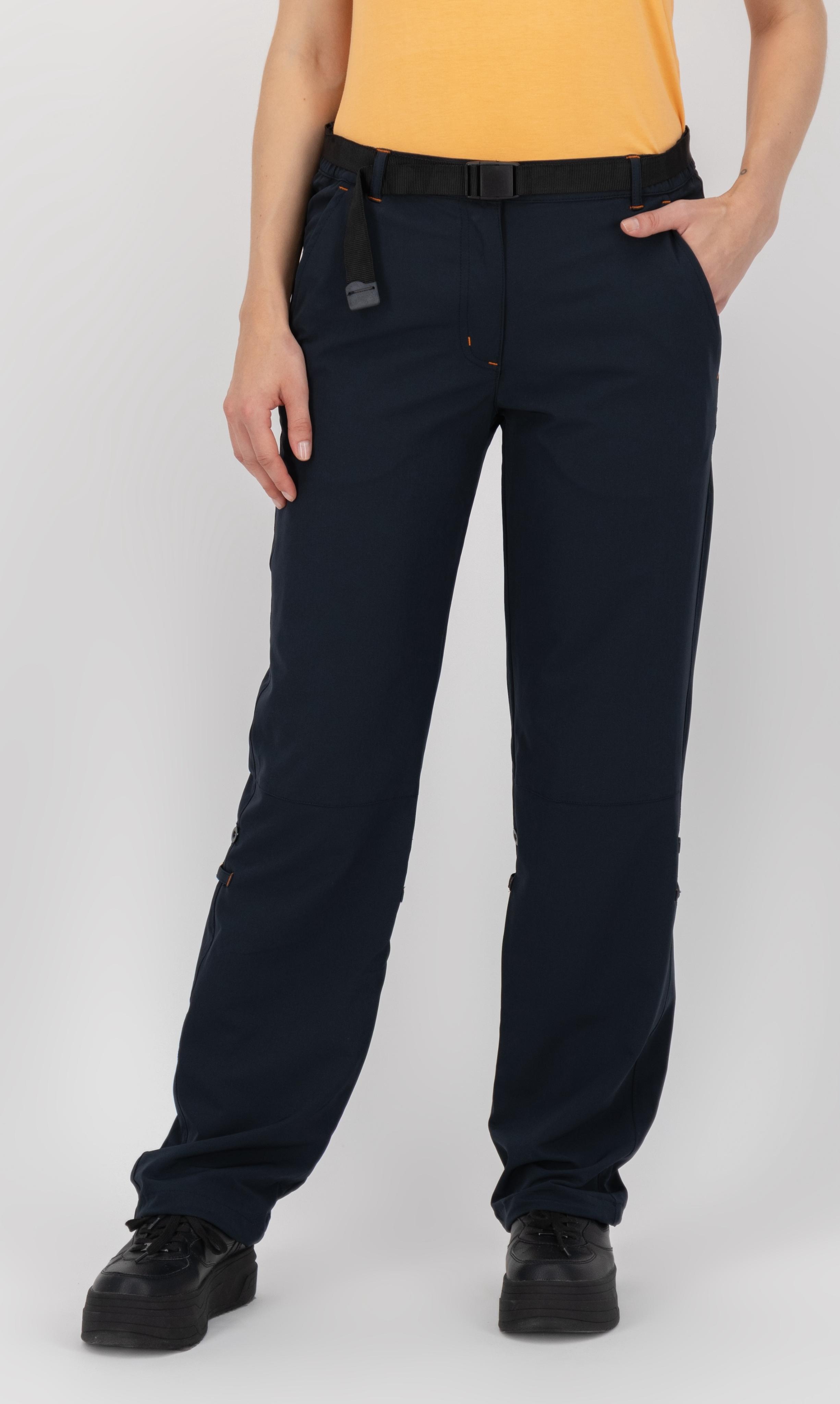 Outdoorhose DEPROC ACTIVE "KENORA Full Stretch Roll-Up", Damen, Gr. 36 (S), Normalgrößen, anthra, 95% Polyester; 5% Elasthan, Hosen Outdoorhose, auch in Großen Größen erhältlich