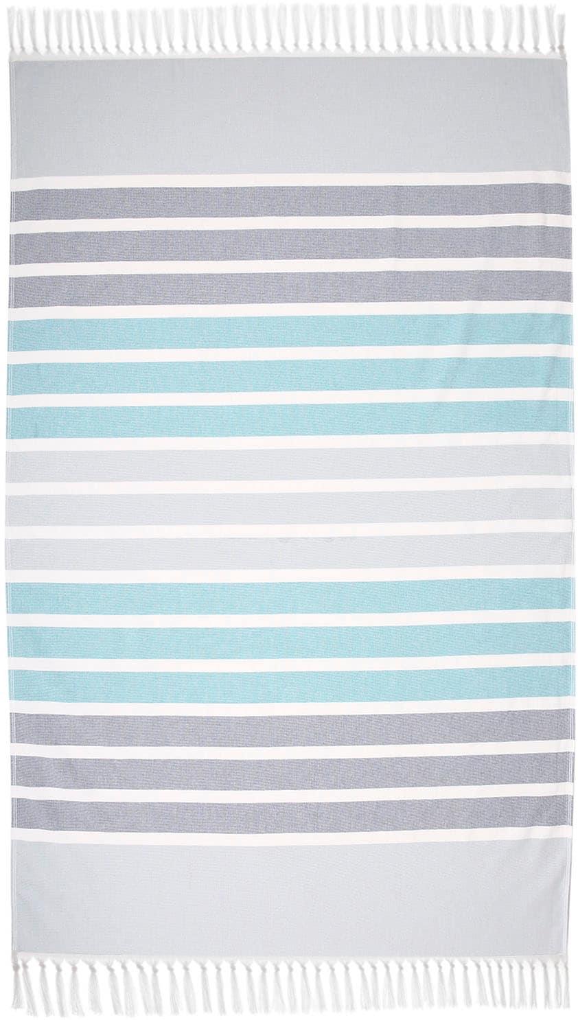 Hamamtuch EGERIA "Mai", blau, B:100cm L:178cm, Hamam Frottier, Baumwolle, Handtücher, Hamamtuch, 100x178 cm