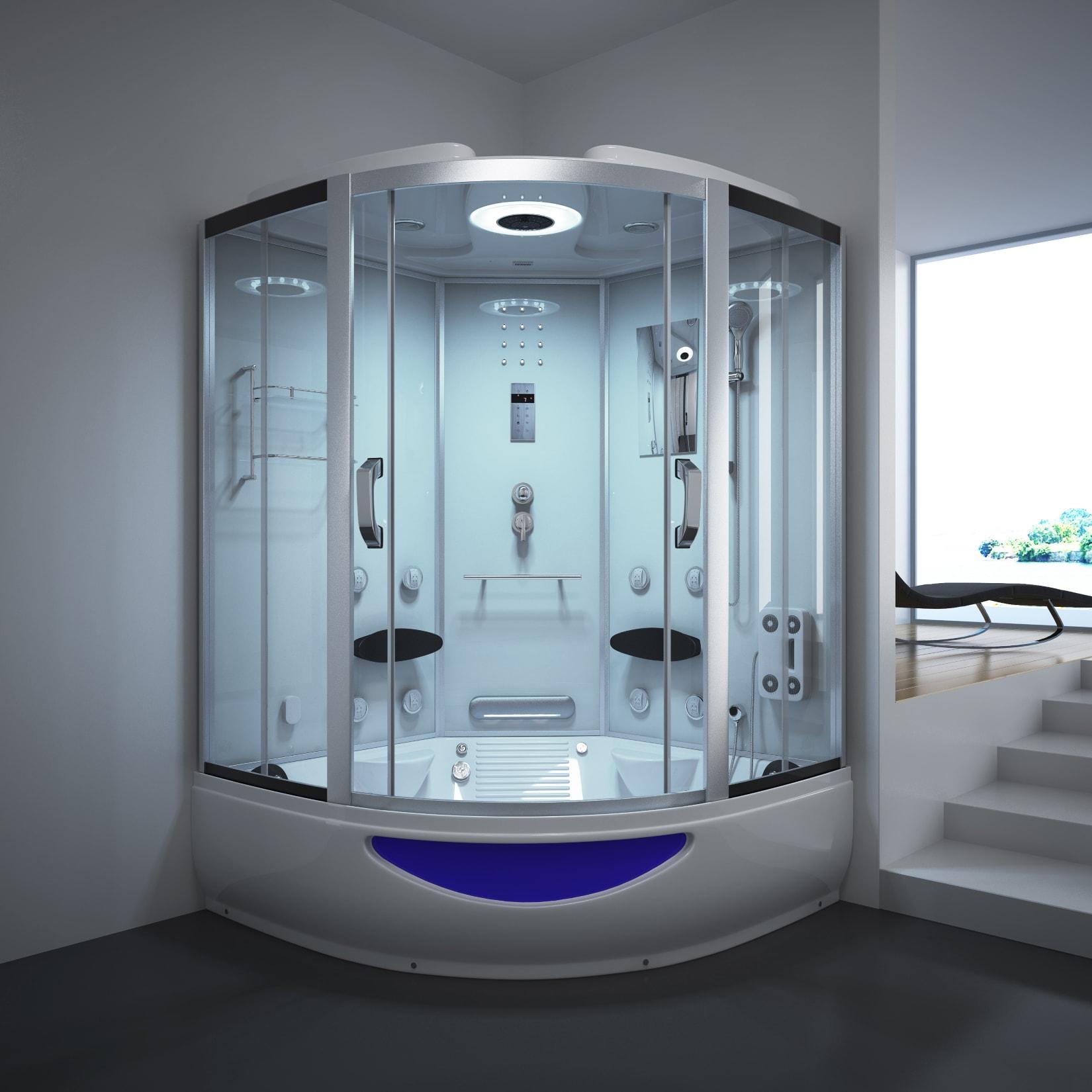 HOME DELUXE Dampfdusche EXCLUSIVE, weiß