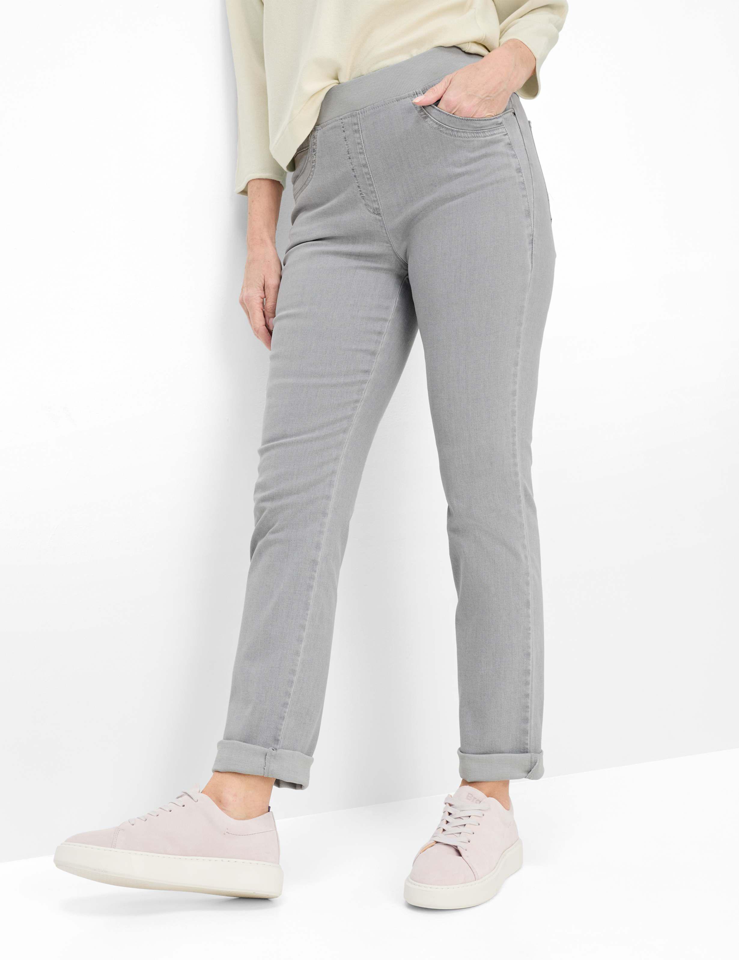 Raphaela By Brax Damen Schlupfhose Style Pamina Fun Very Light Grey Slightly Used, Denim Hellgrau, Gr. 40