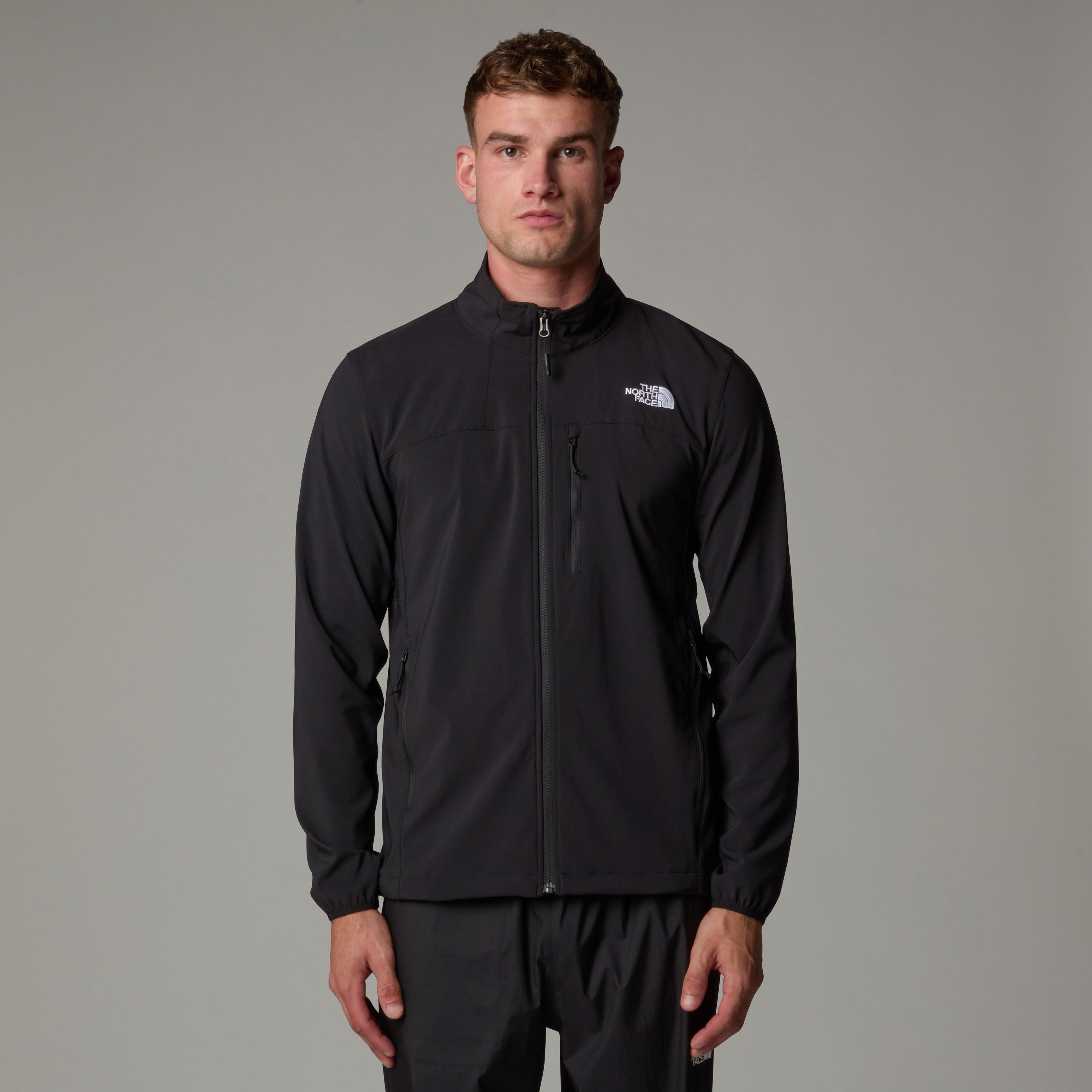 Windbreaker THE NORTH FACE "Nimble", Herren, Gr. XL, schwarz (tnf schwarz), Obermaterial: 90% Polyester, 10% Elasthan, mit Gummizug, Jacken Windbreaker, sportlicher Stil, atmungsaktiv, leichtes Softshellmaterial