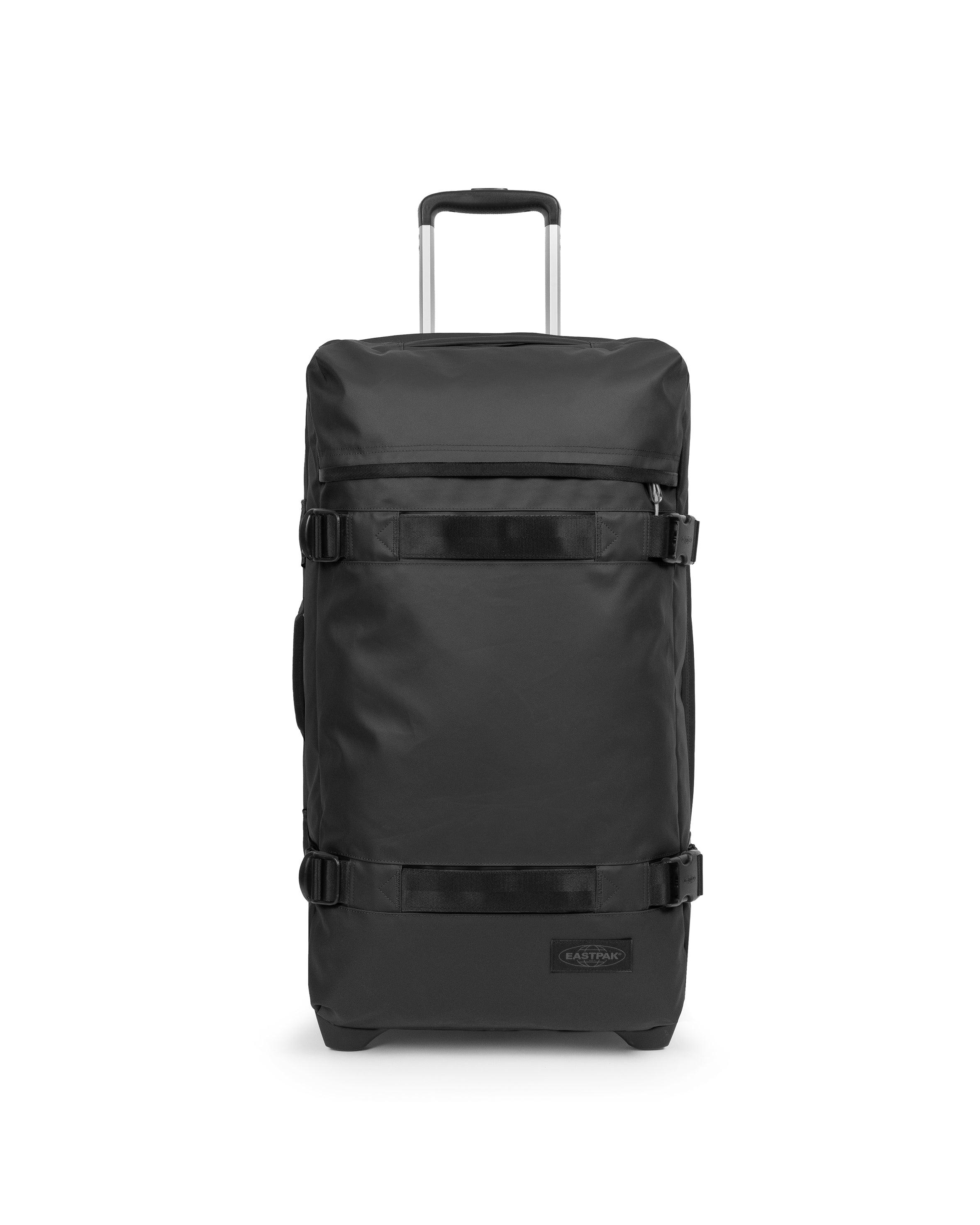 Weichgepäck-Trolley EASTPAK "TRANSIT'R M", Mädchen, Gr. B/H/T: 35,5cm x 67cm x 30cm 78 l, schwarz (tarp schwarz 2), Polyester, unifarben, Basic, Koffer Weichgepäck-Trolley, Reisegepäck Aufgabegepäck Reisekoffer mit TSA Schloss Reisetasche
