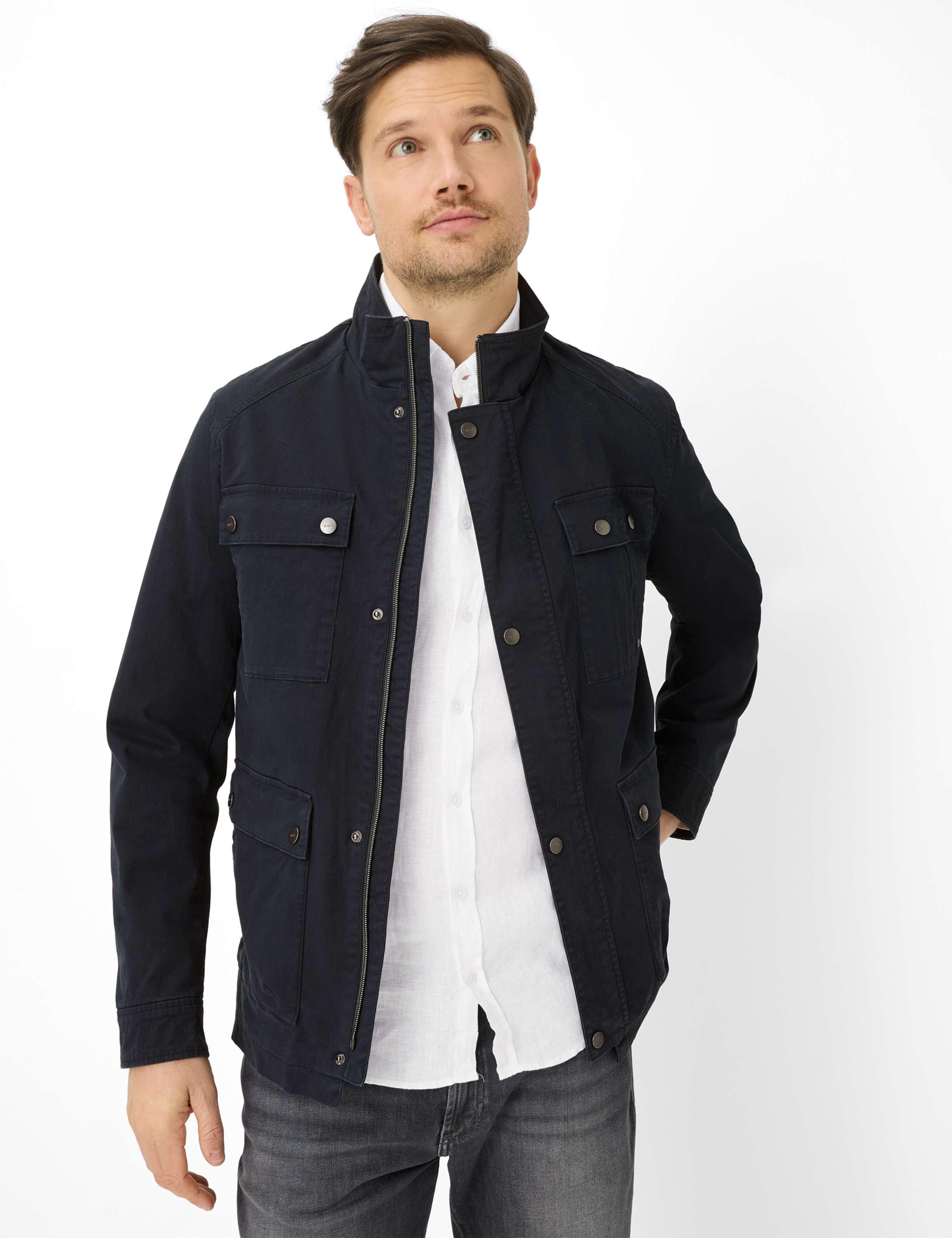 Cabanjacke Brax "Style Azur", Herren, Gr. Xl, Navy, Web, 97% Baumwolle, 3% Elasthan, Jacken