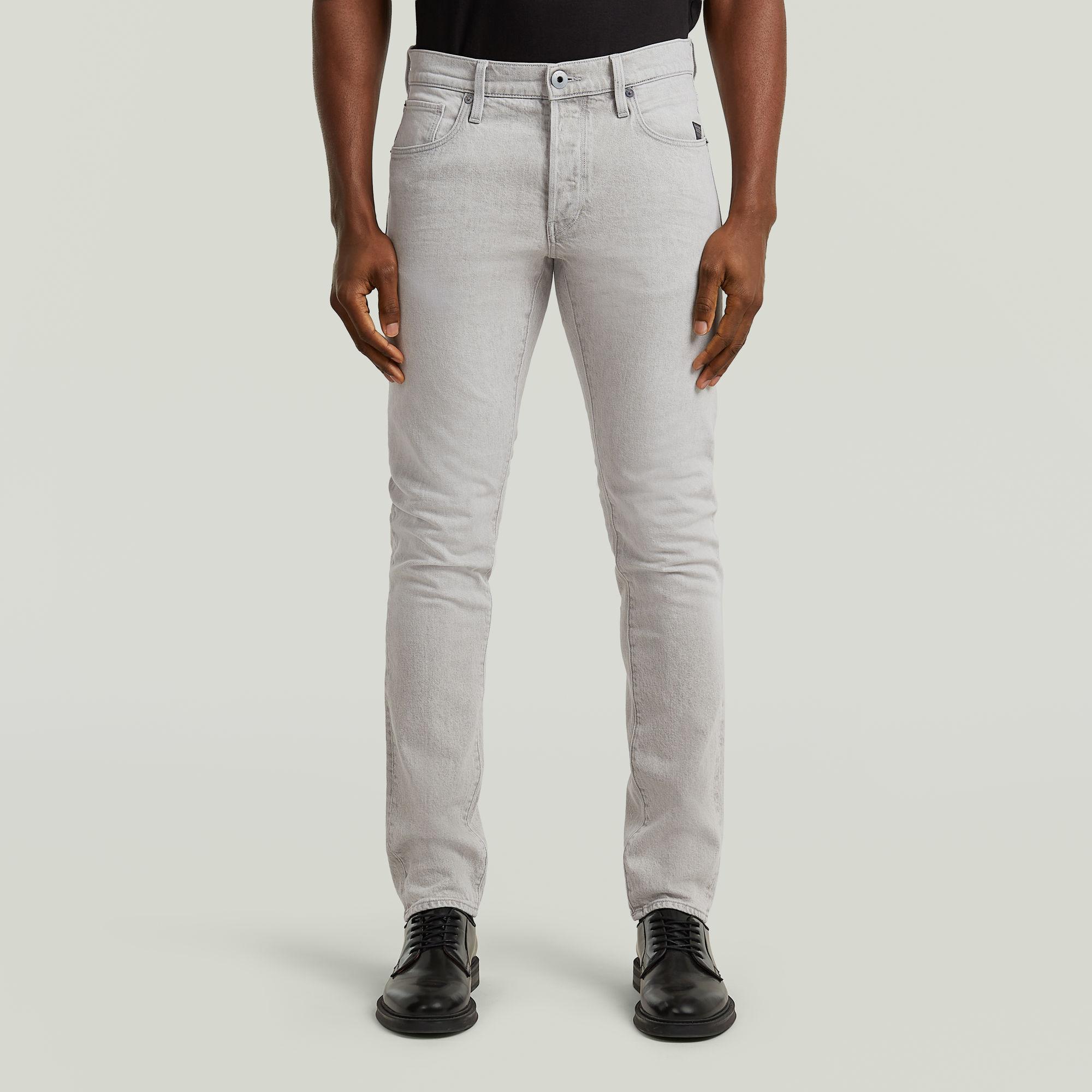 Slim-Fit-Jeans G-Star "3301 Slim", Herren, Gr. 31, LäNge 32, Grau (Beached Faded Dolomite Grau), Denim/Jeans, Obermaterial: 99% Baumwolle, 1% Elasthan, Slim Fit Lang, Jeans Slim-Fit-Jeans, Mit Toller Waschung Und Elasthan