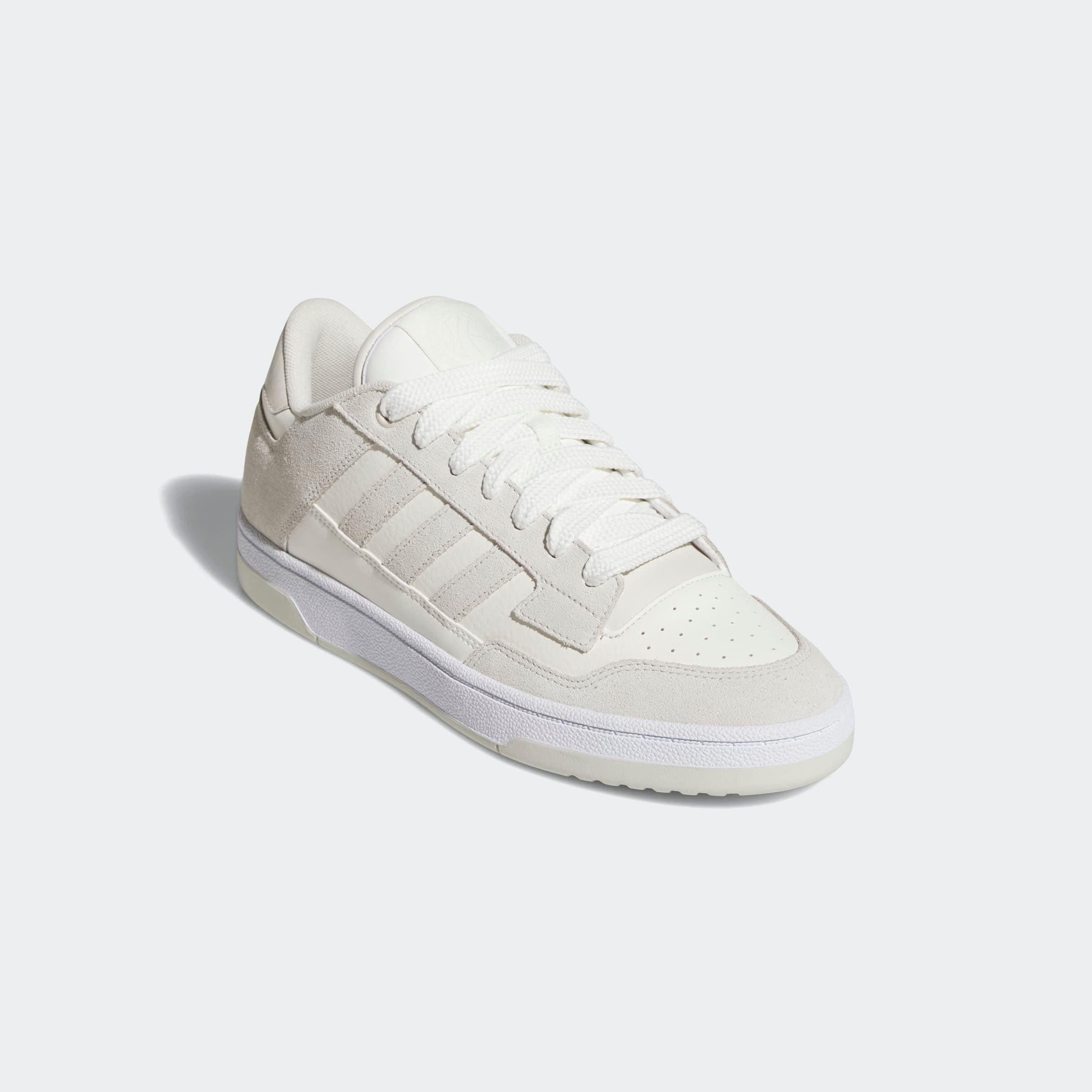 Sneaker Adidas Sportswear "Rapid Court Low", Damen, Gr. 44, Weiß (Orbit Grau, Cloud Weiß, Ftwr Weiß), Leder, Synthetik, Schuhe Sneaker