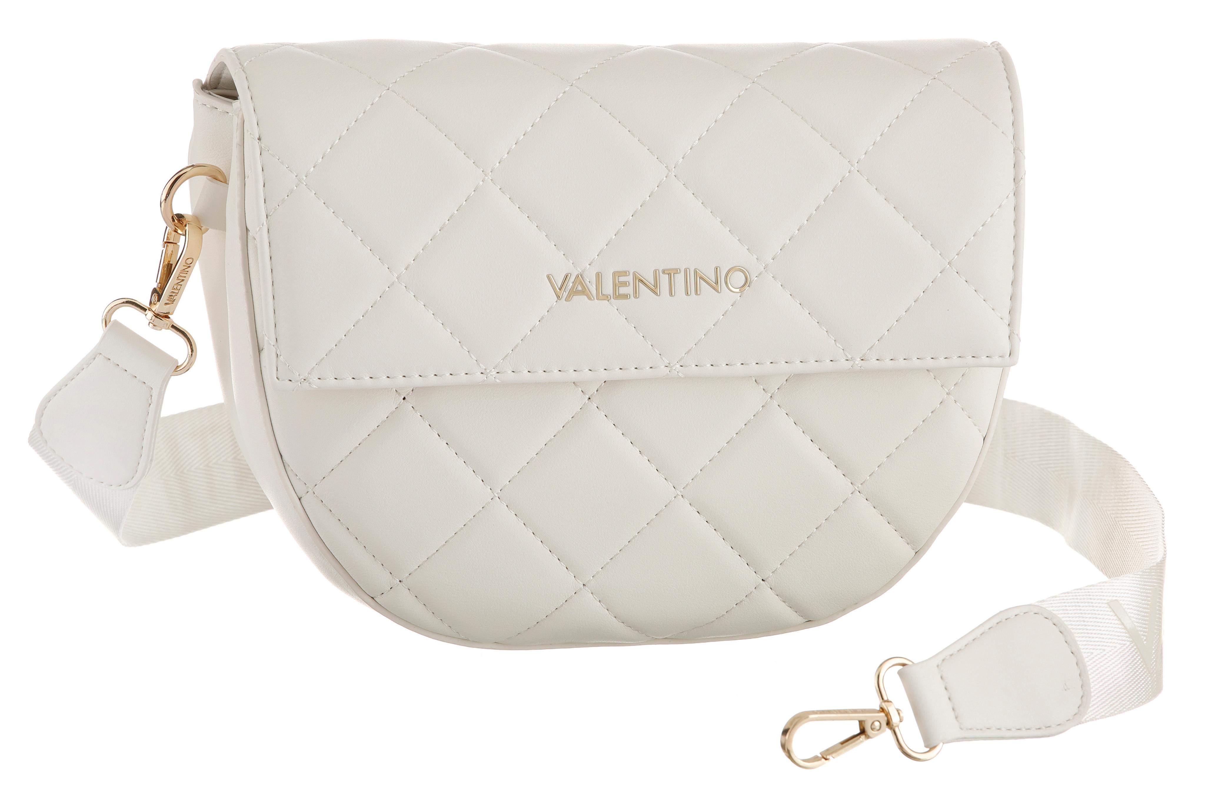 UmhäNgetasche Valentino Bags "Flap Bag Bigs", Damen, Gr. B/H/T: 24,5Cm X 19Cm X 8Cm, Weiß (Bianco), Polyurethan, Taschen UmhäNgetasche, Schultertasche Handtasche Damen