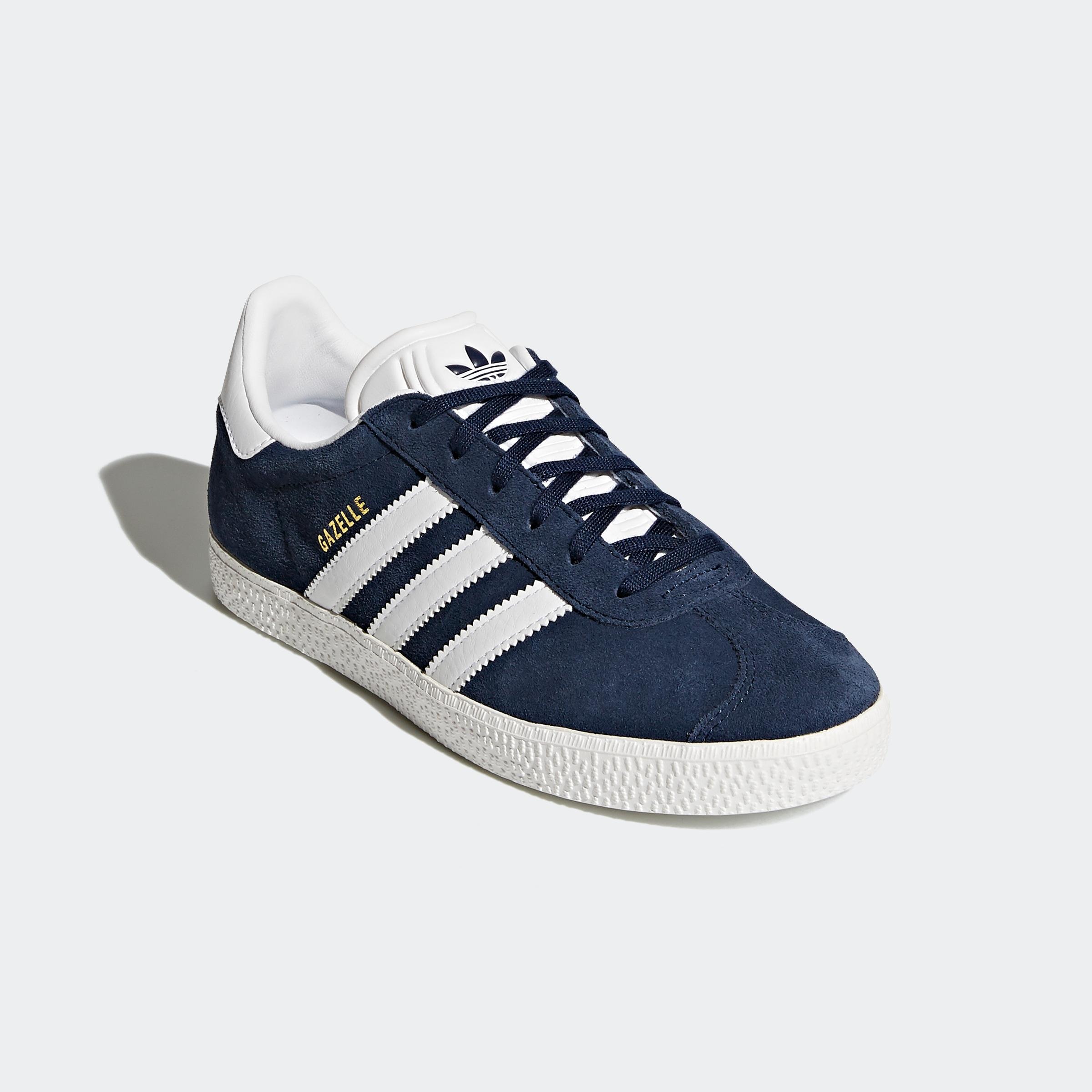 Sneaker Adidas Originals "Gazelle", MäDchen, Gr. 38,5, Blau (Collegiate Navy, Ftwr Weiß, Ftwr Weiß), Leder, Synthetik, Schuhe Sneaker, FüR Kinder Und Jugendliche