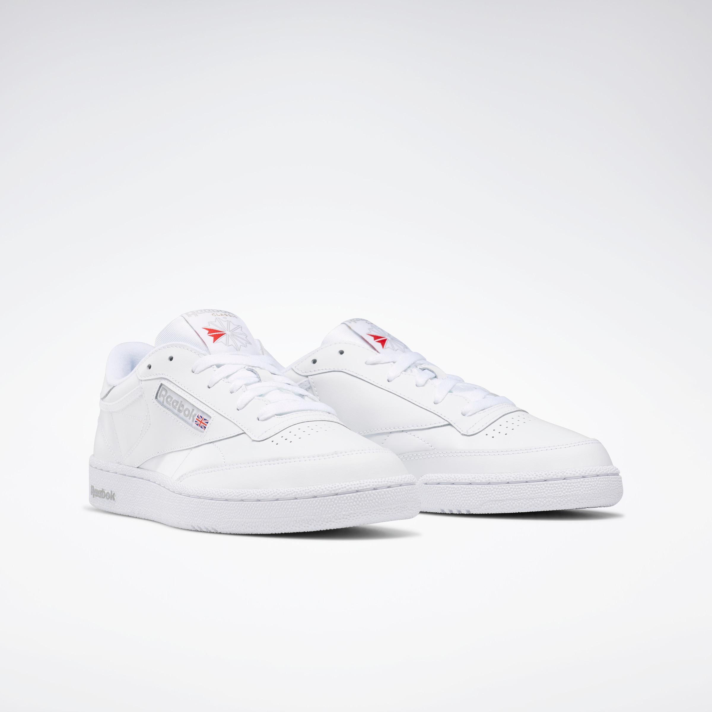 Sneaker Reebok Classic "Club C 85", Herren, Gr. 37,5, Weiß (Weiß, Sheer, Grau), Leder, Schuhe Sneaker, Topseller